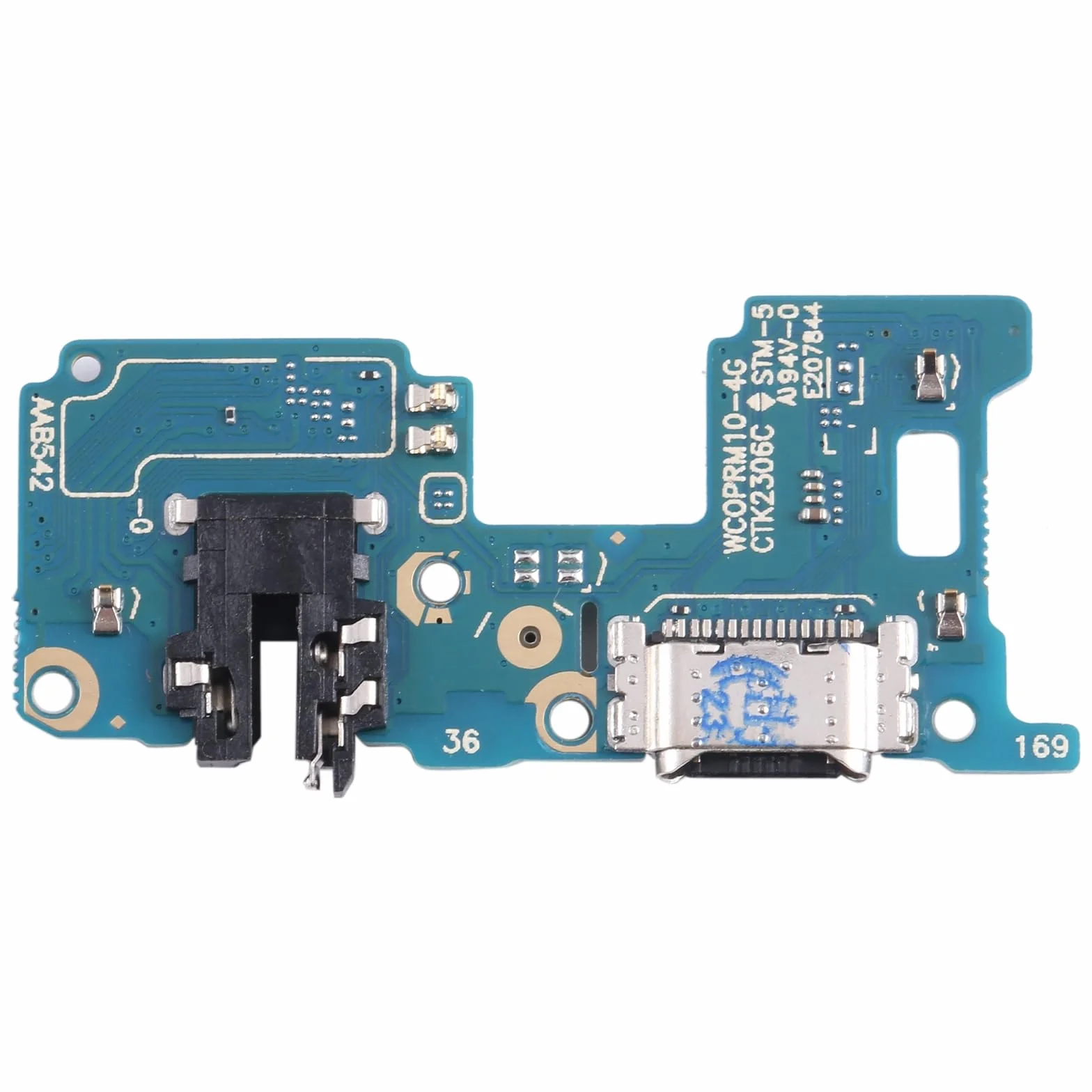 Remplacement générique Compatible avec REALME 10 4G RMX3630 Circuit PCB Module Carte Port USB Type C CONNECTEUR Jack DE Charge Charge + Microphone DC APPELS Carte Sync DONNÉES + in Casque Jack