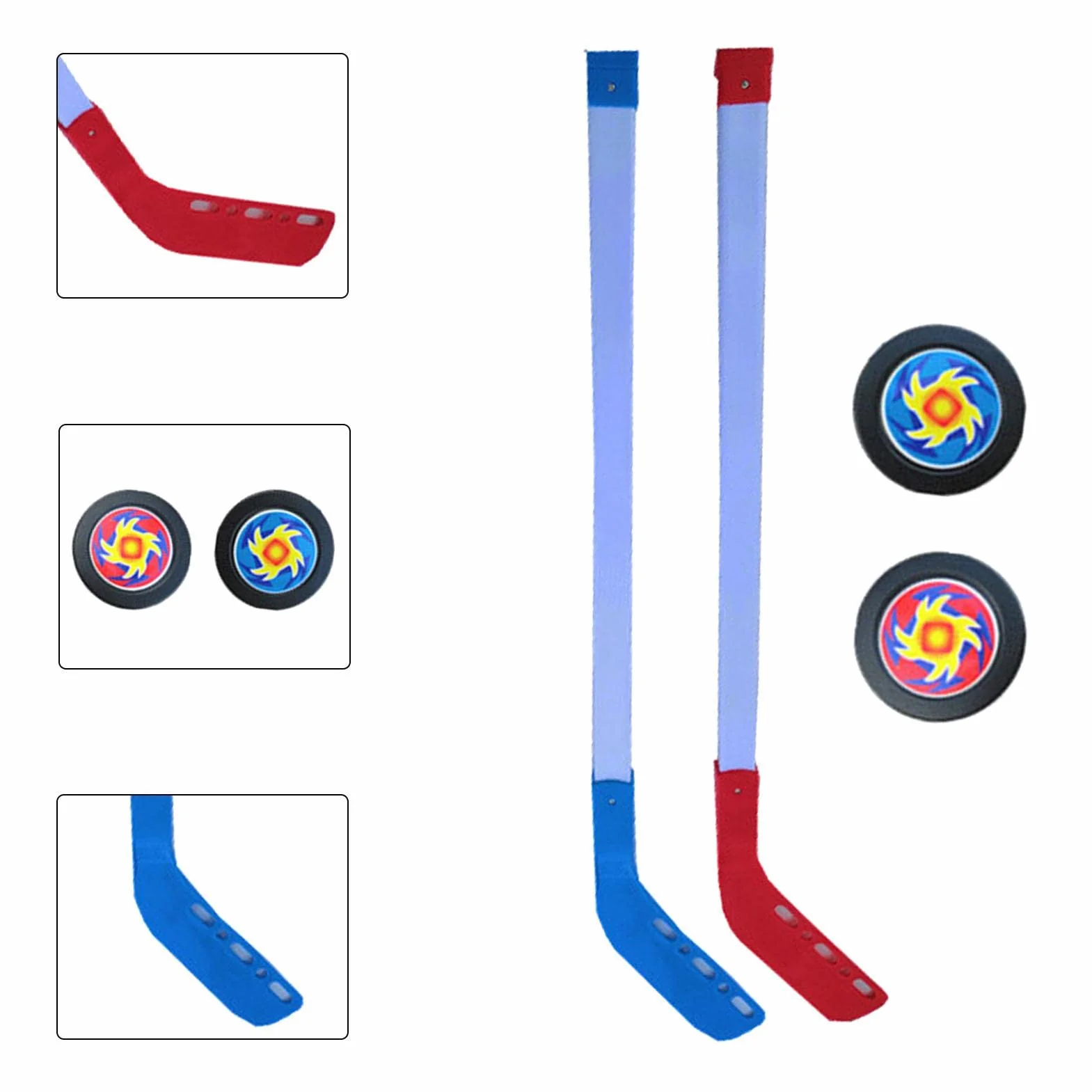 Ensemble de Crosses de Hockey de Rue pour Enfants - Bâtons de Hockey avec Balle - Ensemble de Démarrage