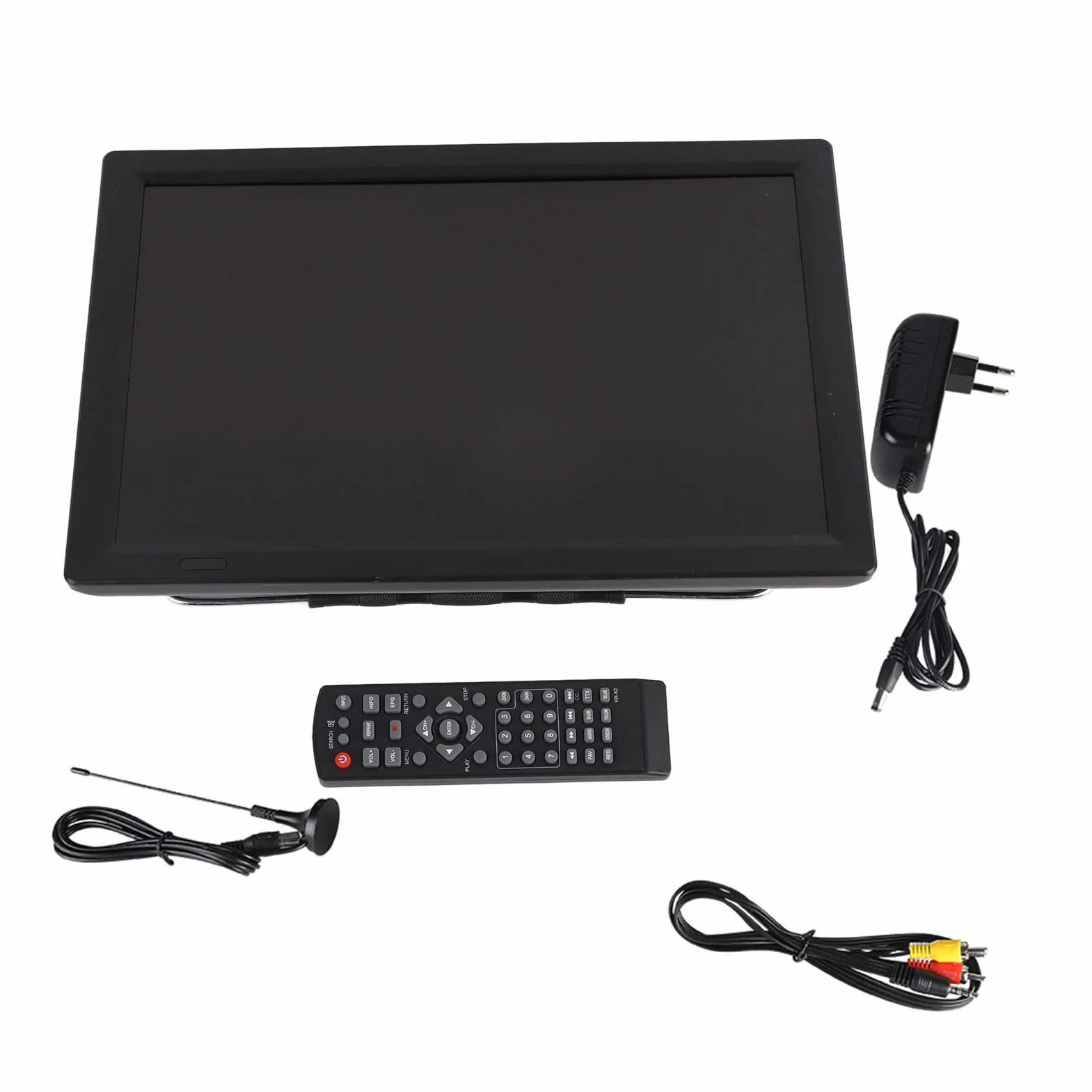 Téléviseur Portable 14 Pouces, 1080P HD TFT LED pour Voiture, écran LCD ATV/UHF/VHF avec Tuner TV Numérique, Prise en de L'enregistrement de Programmes TV, avec AV, USB,