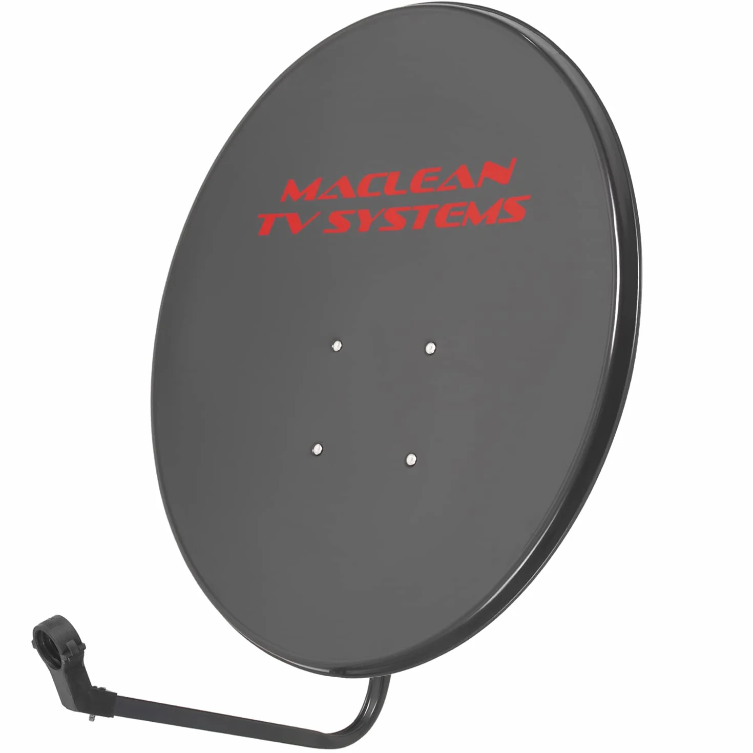 Maclean MCTV-929 Satellitenschüssel mit LNB-Halterung und Masthalterung Sat Antenne Satspiegel LNB Tragarm Phosphatierter Stahl (90cm Durchmesser)