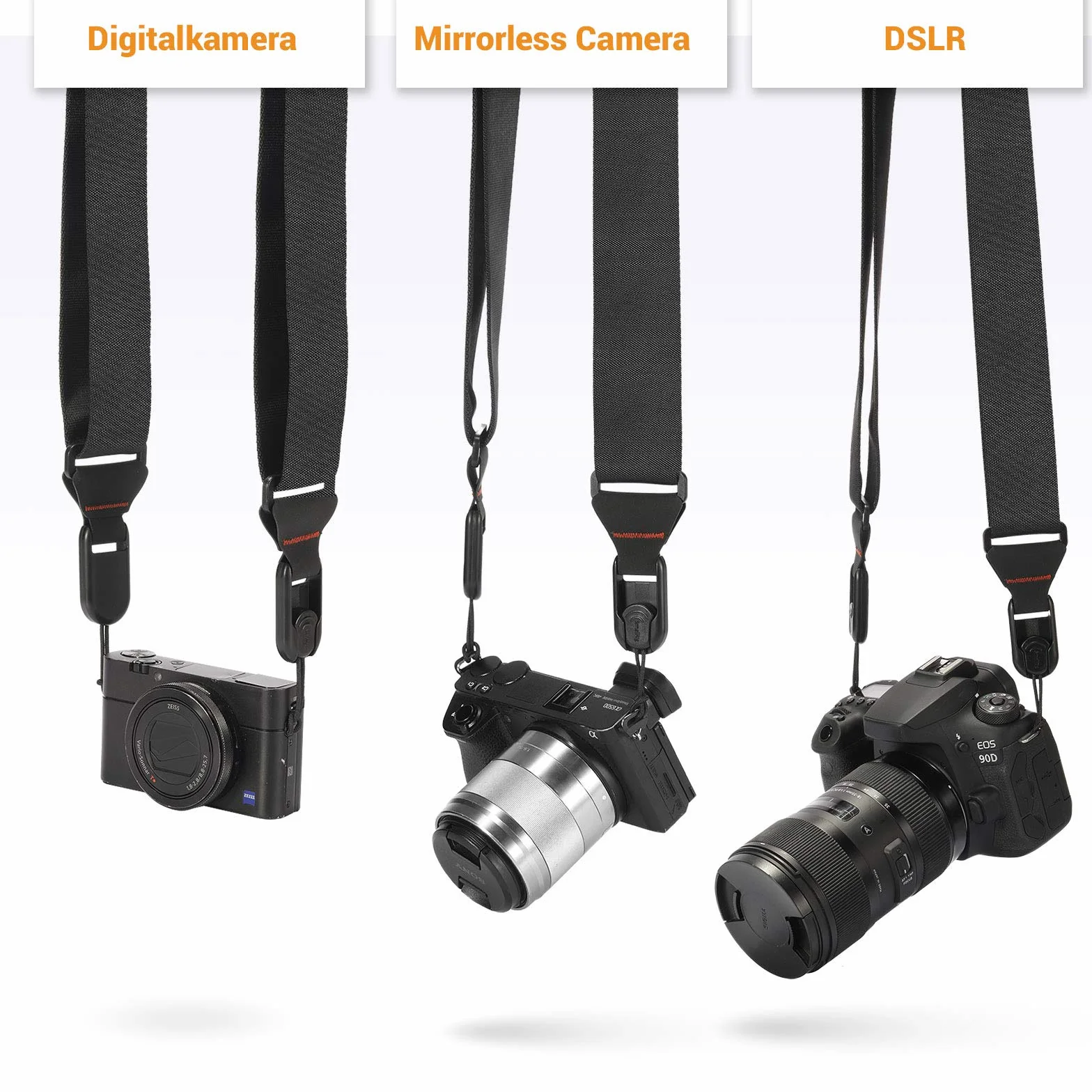 SMALLRIG Courroie d'Camera Courroie Universelle pour Camera Courroie d'Epaule Réglable pour Canon pour Nikon pour Fujifilm pour Camera Reflex Numérique - 2428