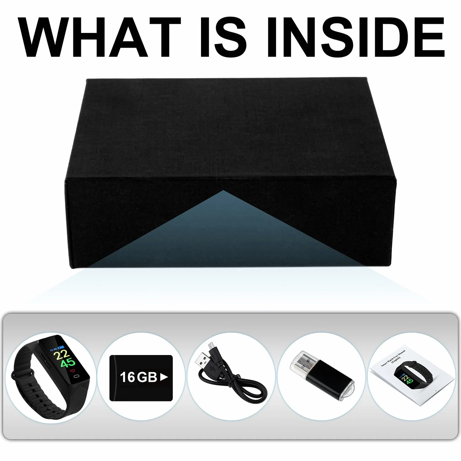 OTADUG Camera Espion, 1080P Caméra Espion Cachées avec Enregistrement Audio et Vidéo, Mini Caméra Cachée avec Carte SD de 16 Go, Bracelet Mini Caméra de Surveillance avec Affichage de l'heure