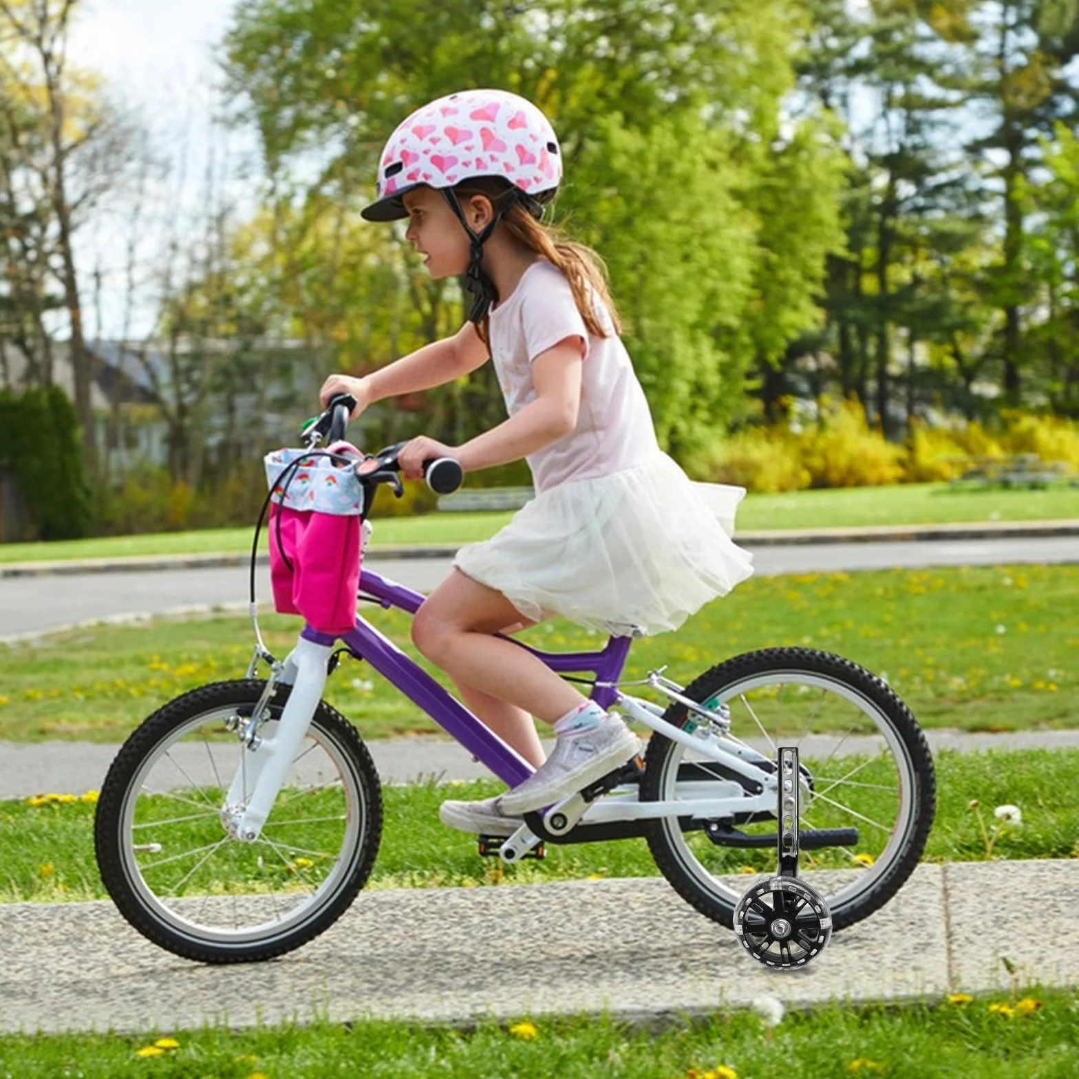 Stabilisateurs de vélo, Roulette Velo Universelle, Roues de Support Réglables 12-20 Pouces