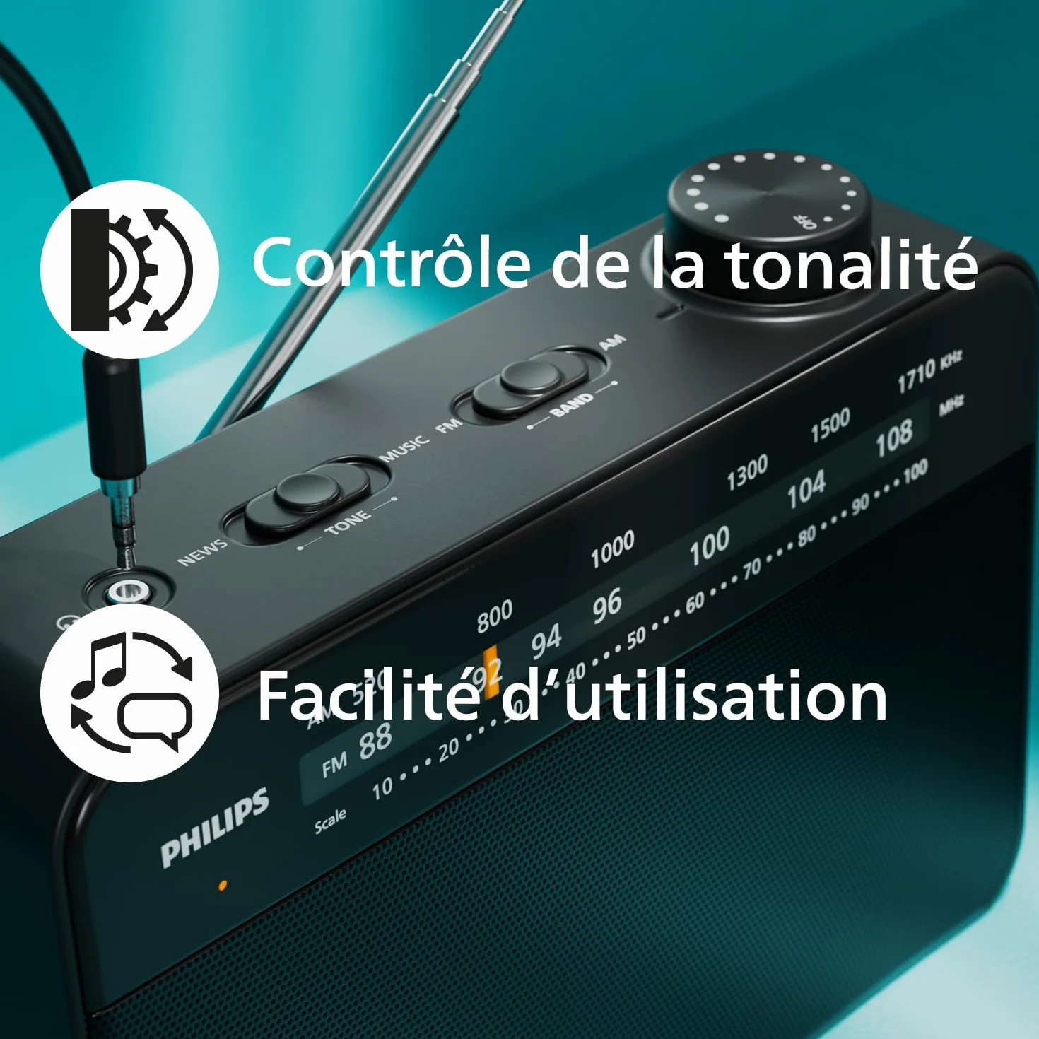 Philips TAR2509 Radio Portable FM/MW