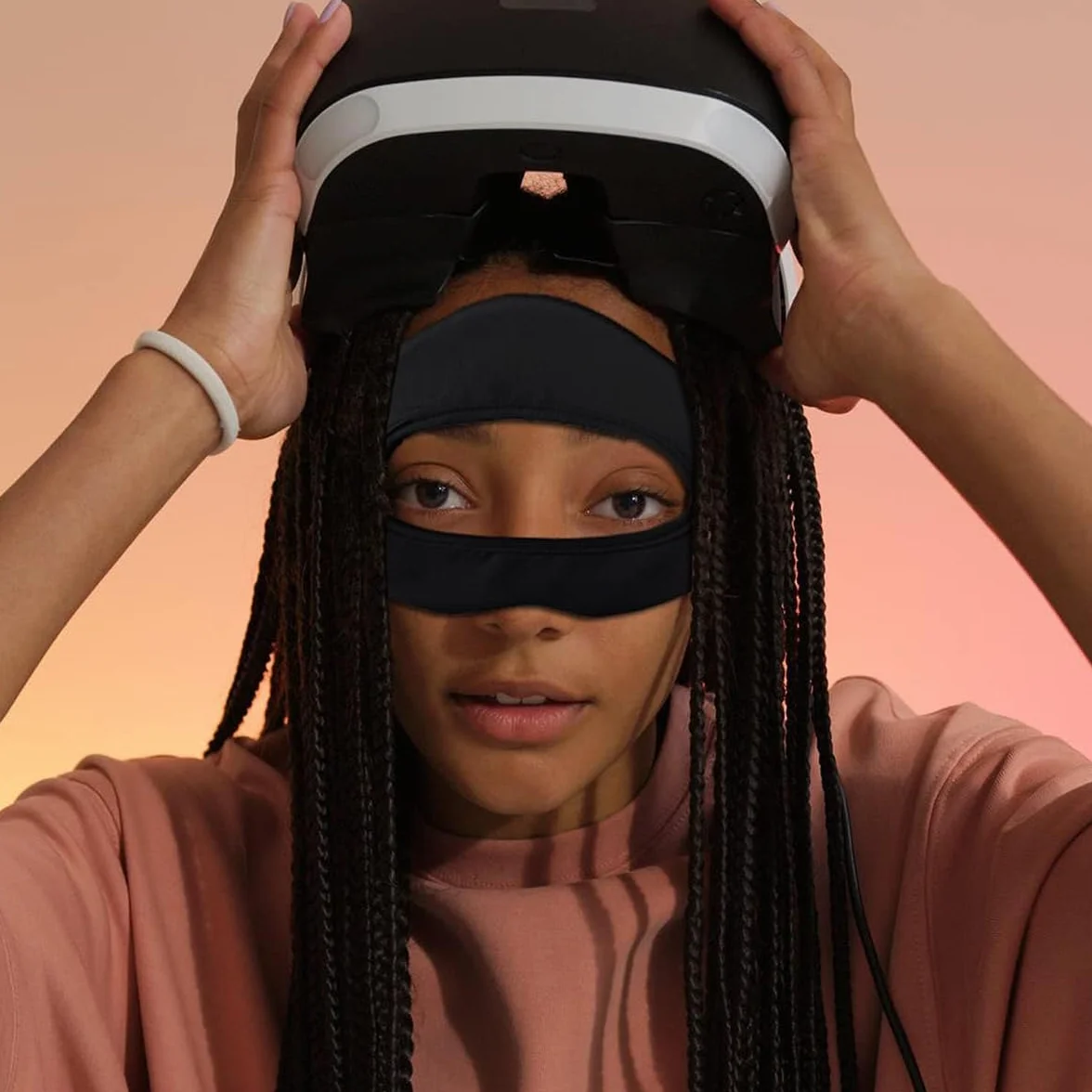 Masque pour Oculus Quest 2, VR Face Cover avec Sangle Élastique Anti-Transpiration pour PS VR2/Meta Quest Pro/Meta Quest 2/HTC Vive - Noir