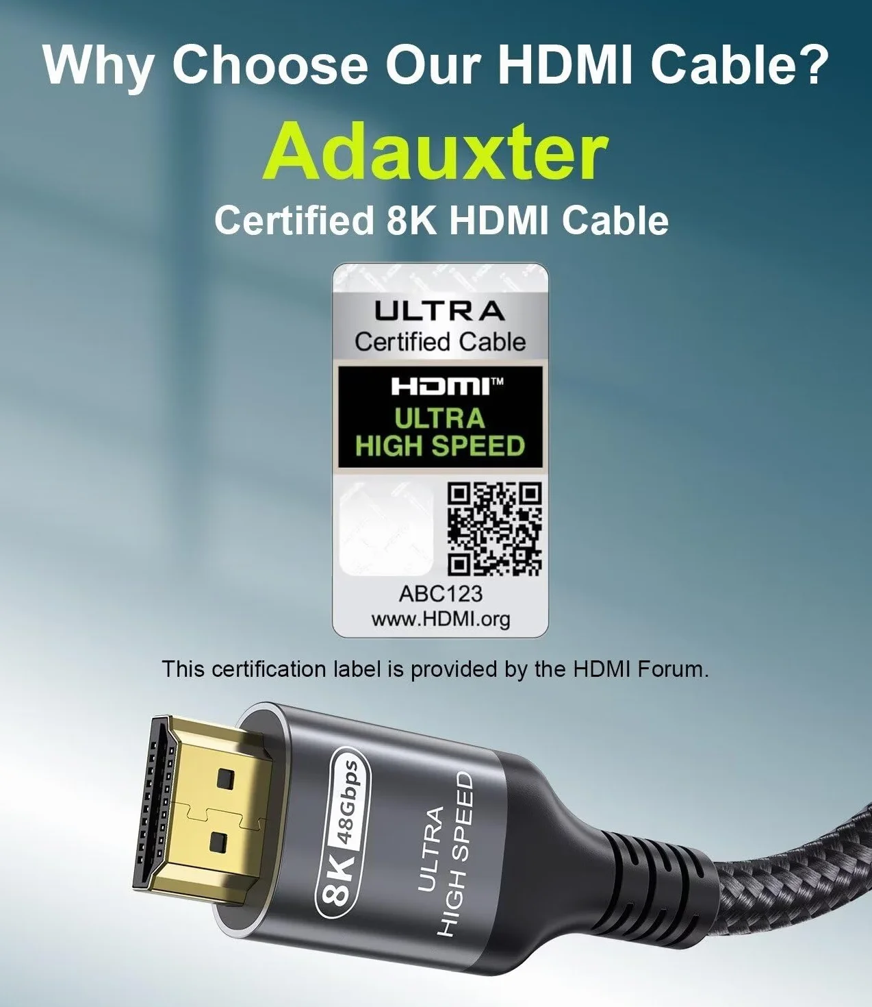 Certifié Câble HDMI 2.1 10K 8K 1M, 48Gbps Câble HDMI Ultra Haut Débit Ethernet CEC 4K 240Hz 200Hz 165Hz 144Hz 120Hz 10K 8K 60Hz ARC eARC Netflix HDCP2.3 HDR10+ PC Laptop RTX5090 TV Écran Projecteur