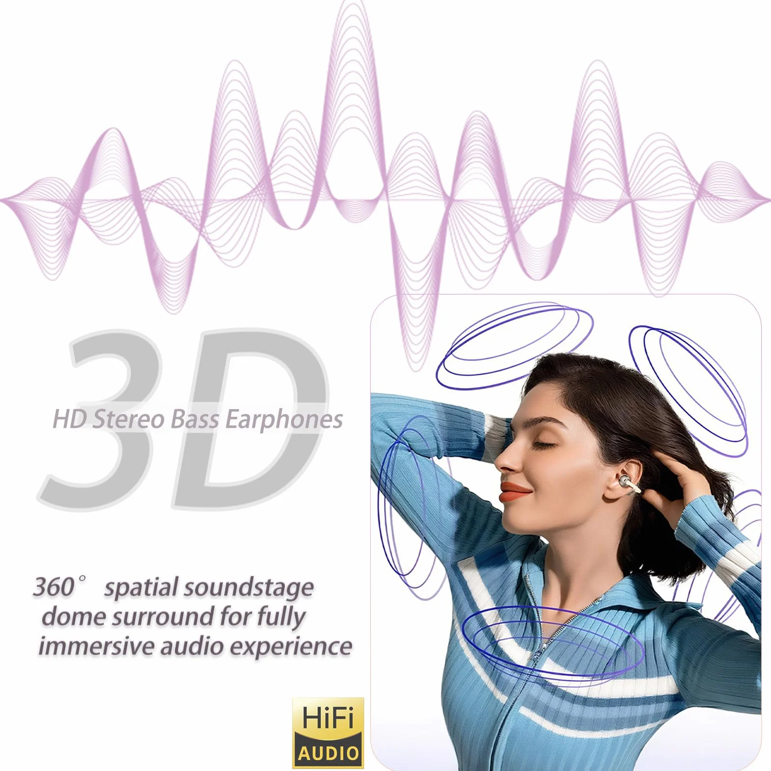 Écouteurs Bluetooth sans Fil, Open-Ear avec Clip, Léger et Stable Seulement 4.5g, Suppression du Bruit, iOS & Android, IP57, Affichage LED, pour Voyage/Deporte/Études/Running Sport (Noir)