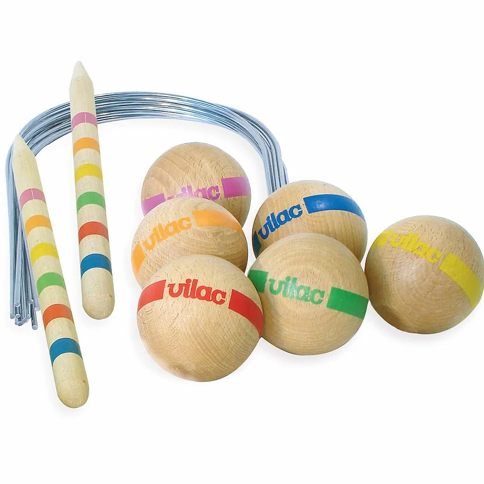 Vilac Jeu de Croquet 4 Joueurs Plein Air Enfants 5 Ans+