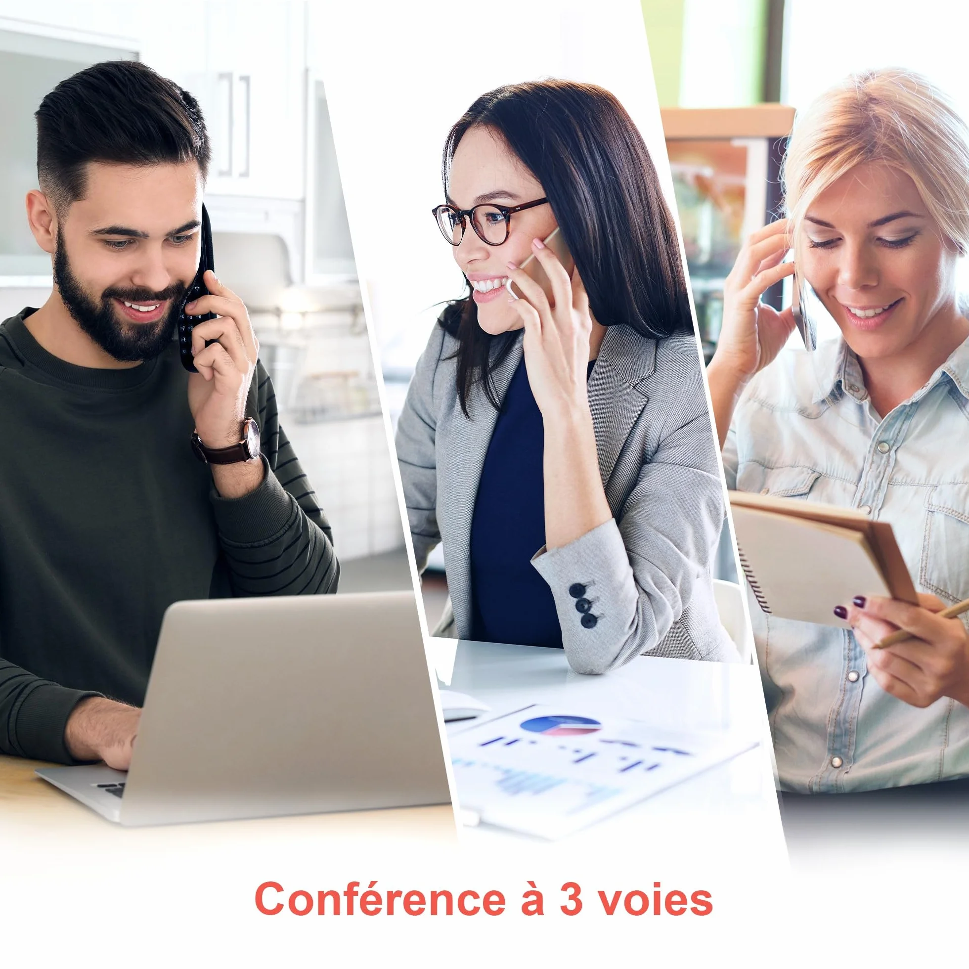 VTech CS1450 Téléphone sans Fil DECT avec Répondeur, Mains Libres, Blocage d'Appels, Identification de l'Appelant, Écran Rétroéclairé