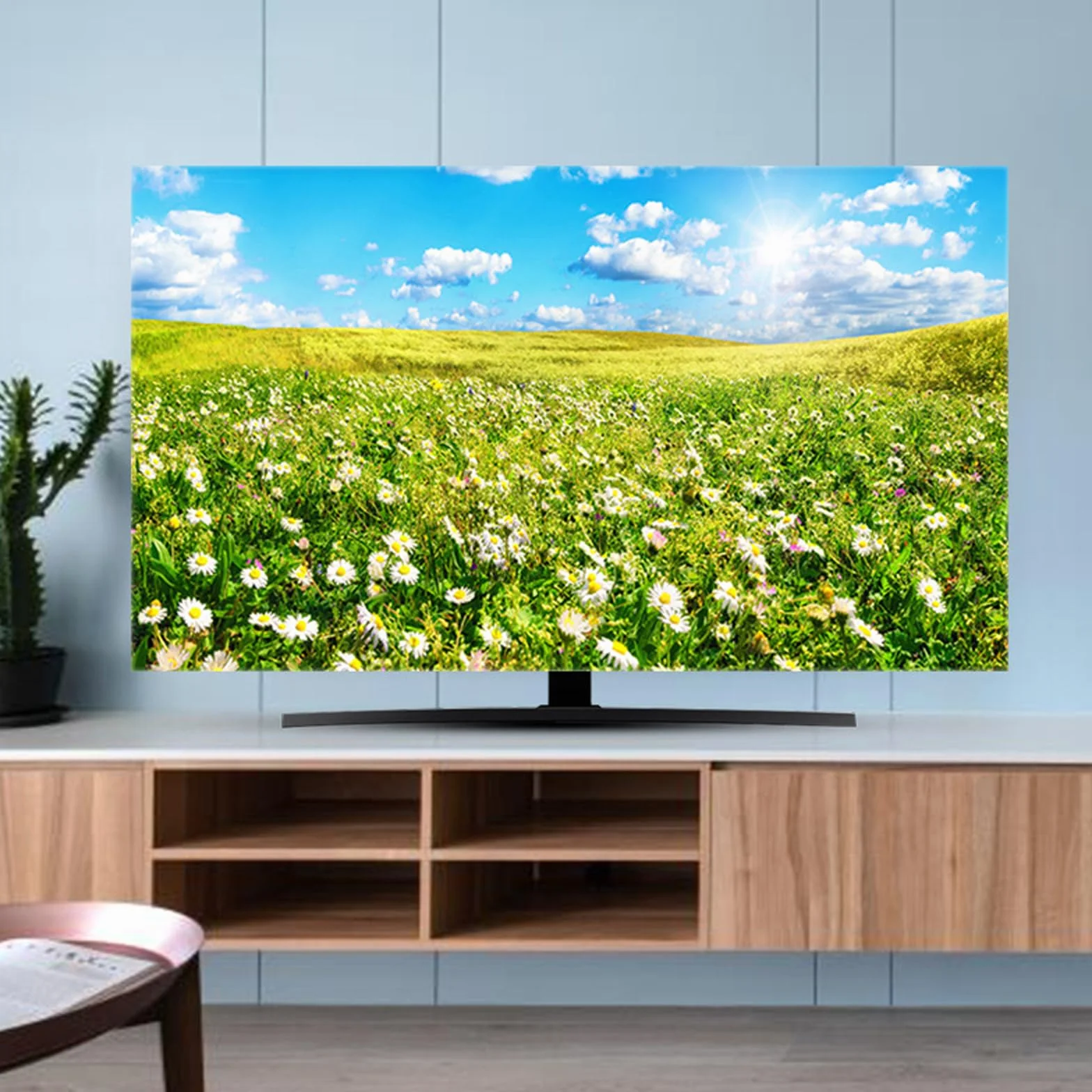 Couverture De TéLéVision,Cache-PoussièRe pour TéLéViseur,Housse De Protection De L'éCran De TéLéVision,Couverture De TéLéVision De Paysage,Anti-PoussièRe,pour 32 à 80 Pouces