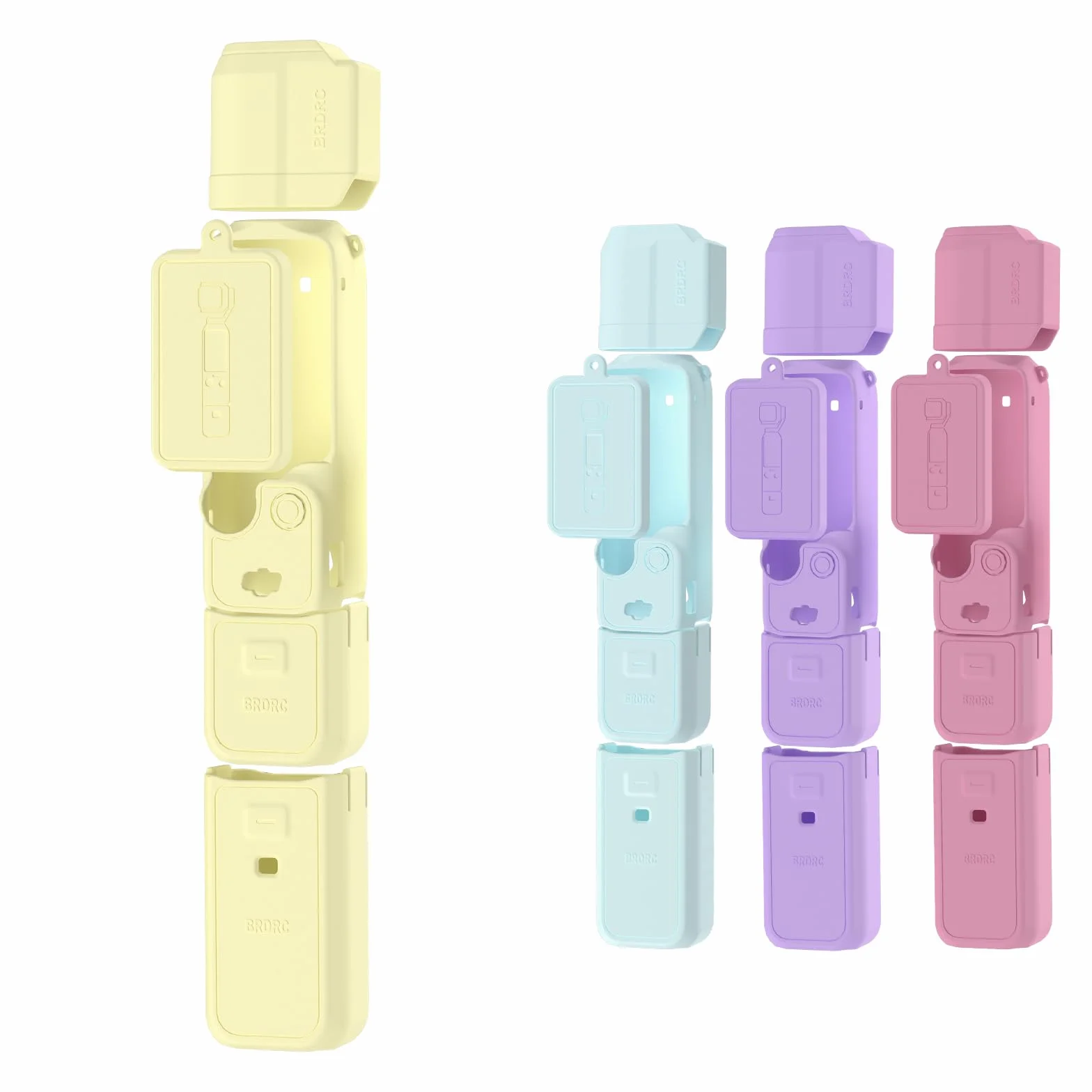 BRDRC Housse en silicone pour DJI OSMO Pocket 3, protecteur d'objectif, étui de protection