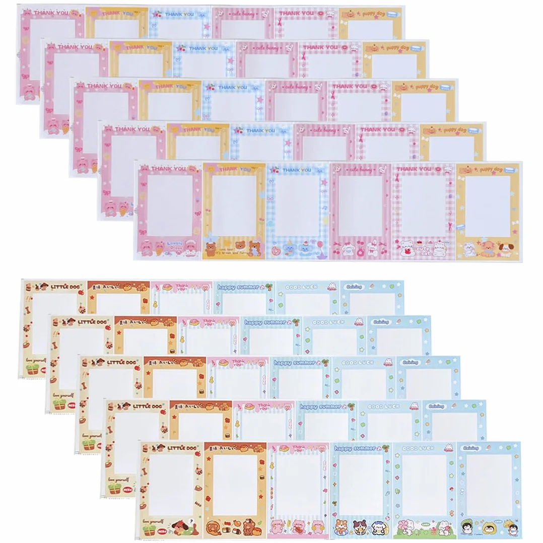 60 Pièces Instantané Photo Cadres Bordures Autocollants 8.7 * 5.4CM