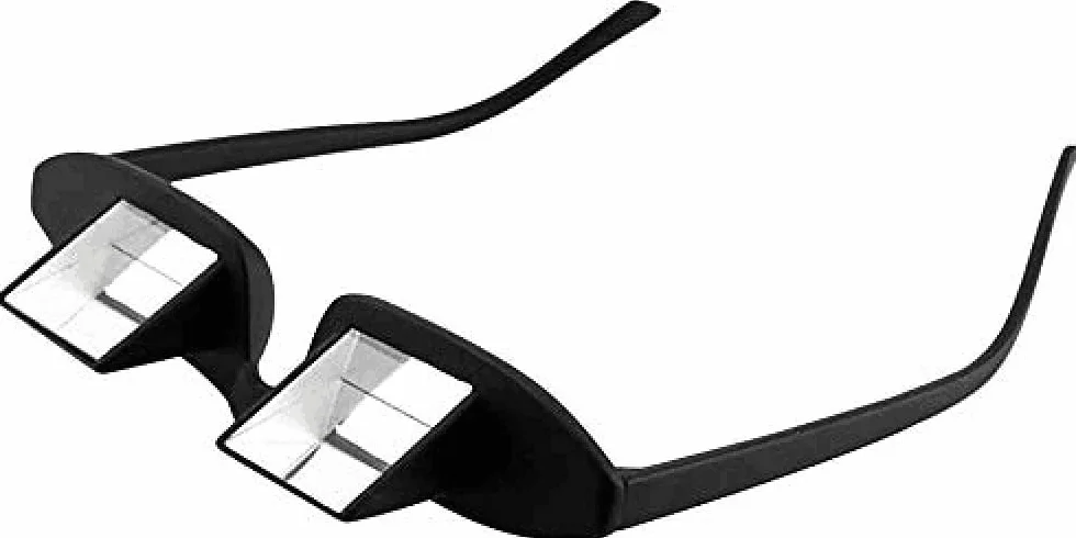 OKCSC Lazy Glasses 90° Laying Down Prism Glasses Horizontal Bed Reading Glasses High Definition for Reading Watching TV Phones -Small
