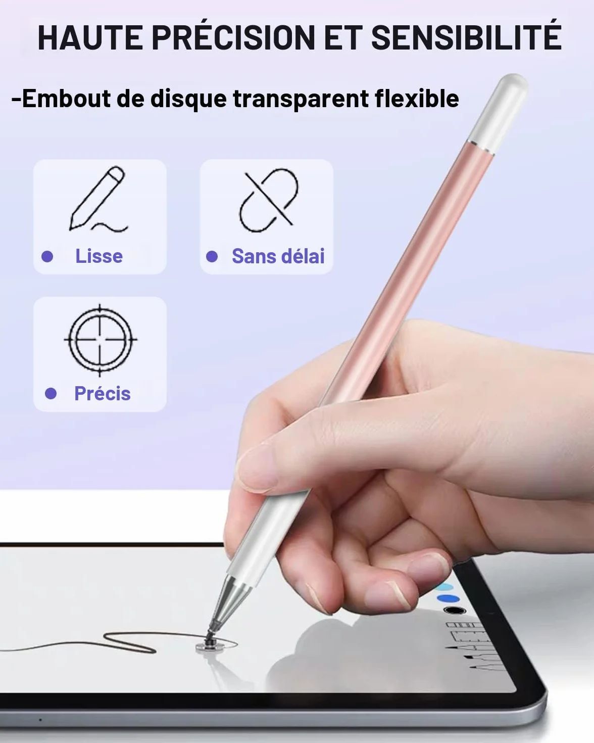 Stylet pour Tablettes Tactiles et Smartphones, 3 Pack, Compatible avec iPad Pro/Mini/Air, Samsung, Xiaomi, Lenovo, iPhone
