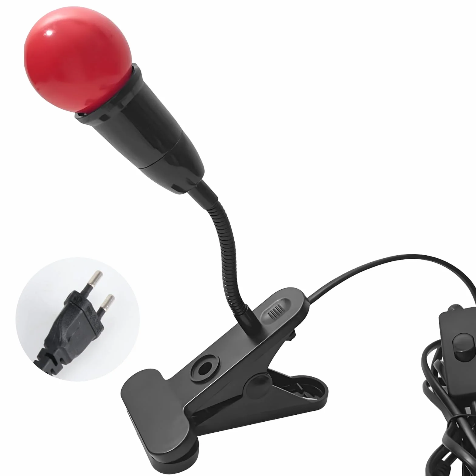 eTone Dunkelkammer SafeLight, Rote LED-Schreibtischlampe mit Clip, 360 Grad einstellbar, geeignet für Die Verarbeitung Von S/W-Film und S/W-Druckpapier (0.5W)