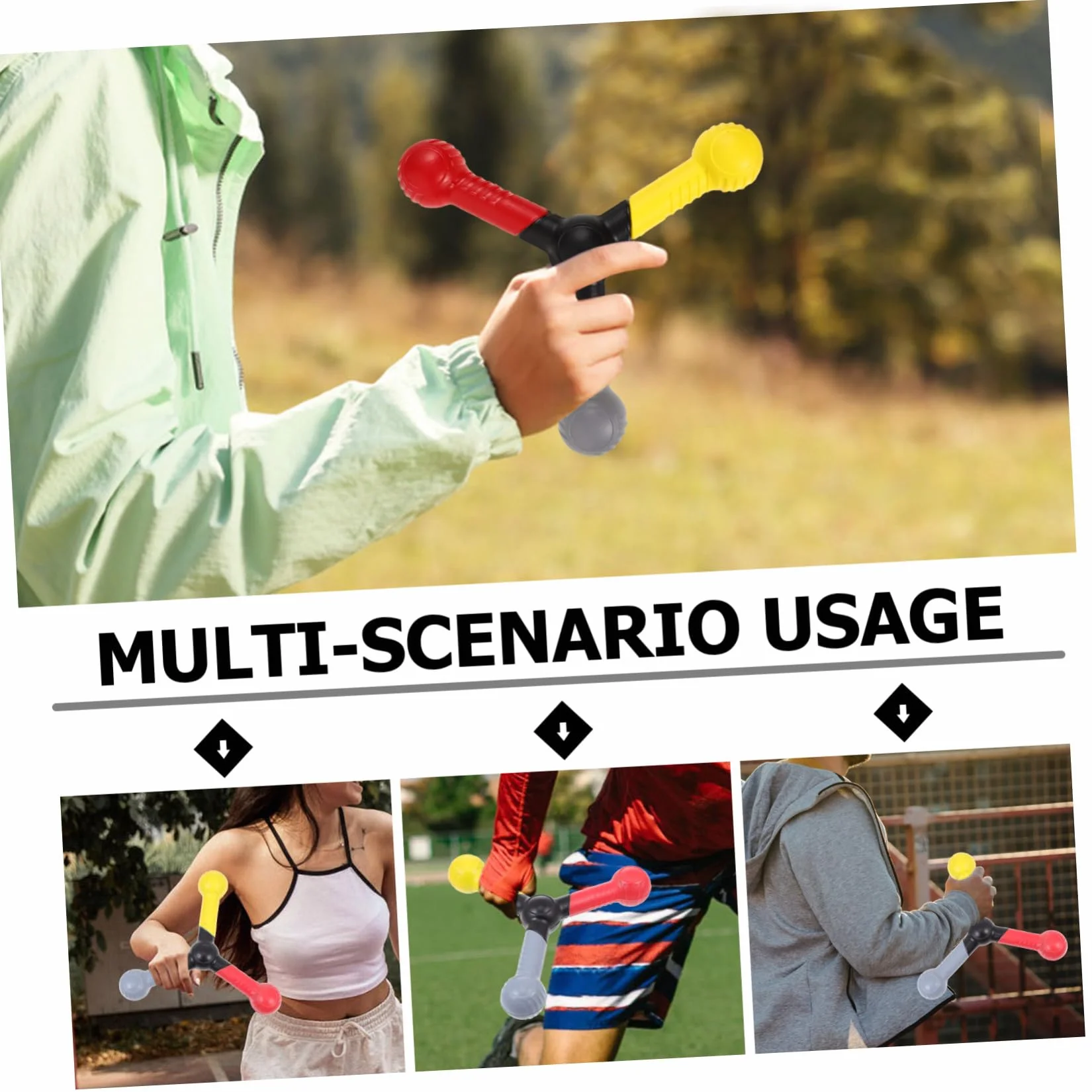 Bâton d'Entraînement aux Réflexes en PU Ergonomique Prise Multiple