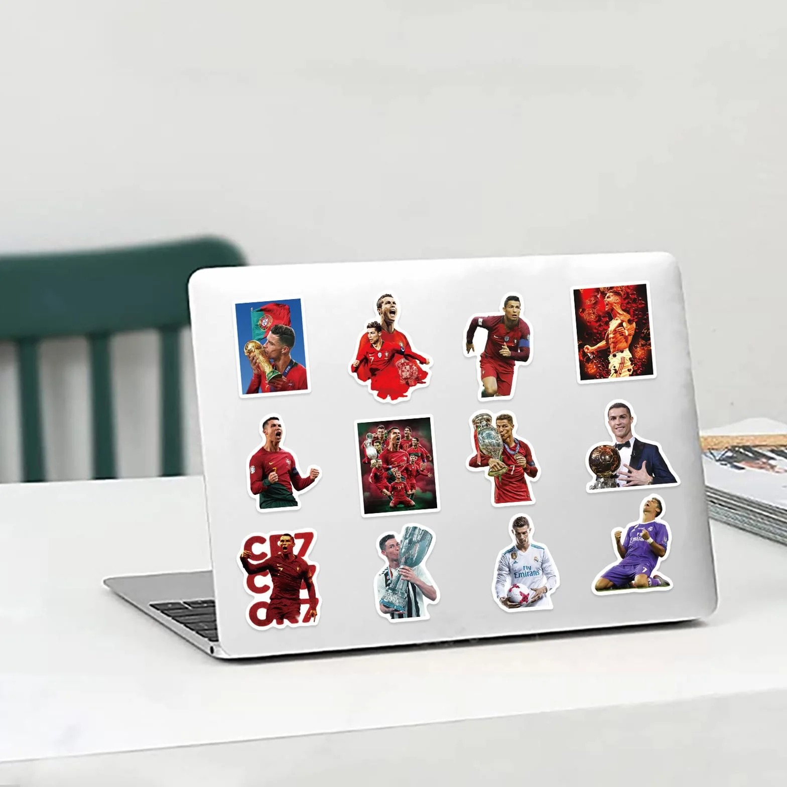 Autocollants Cristiano Ronaldo Vinyle Imperméables Lot de 50 Stickers Football
