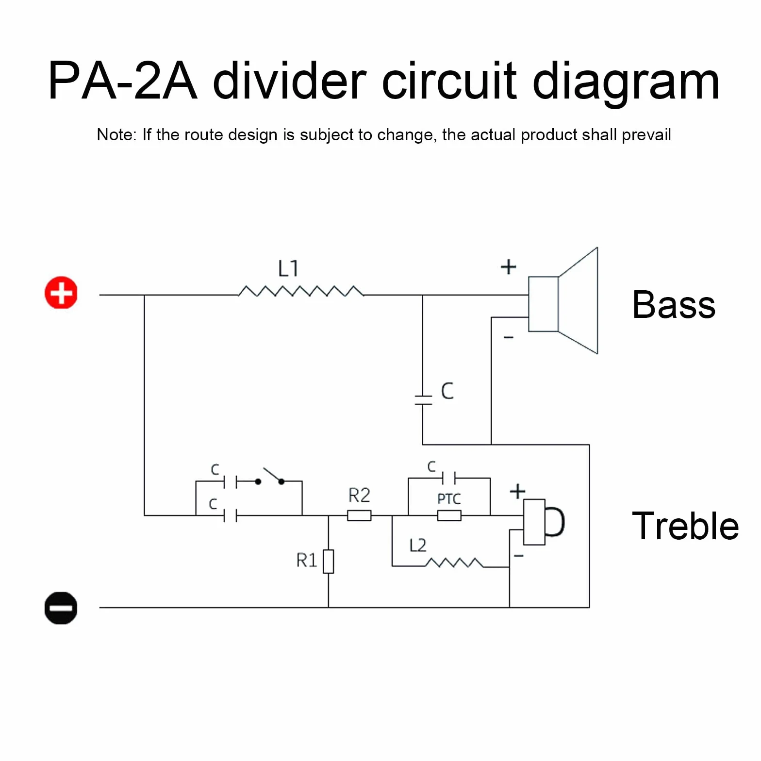 Crossover 2 voies 450 W 4-8 Ohm HiFi haut-parleur