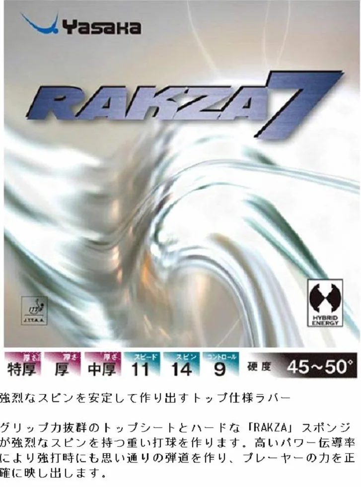 YASAKA Rakza Lot de 7 caoutchoucs Tennis de Table