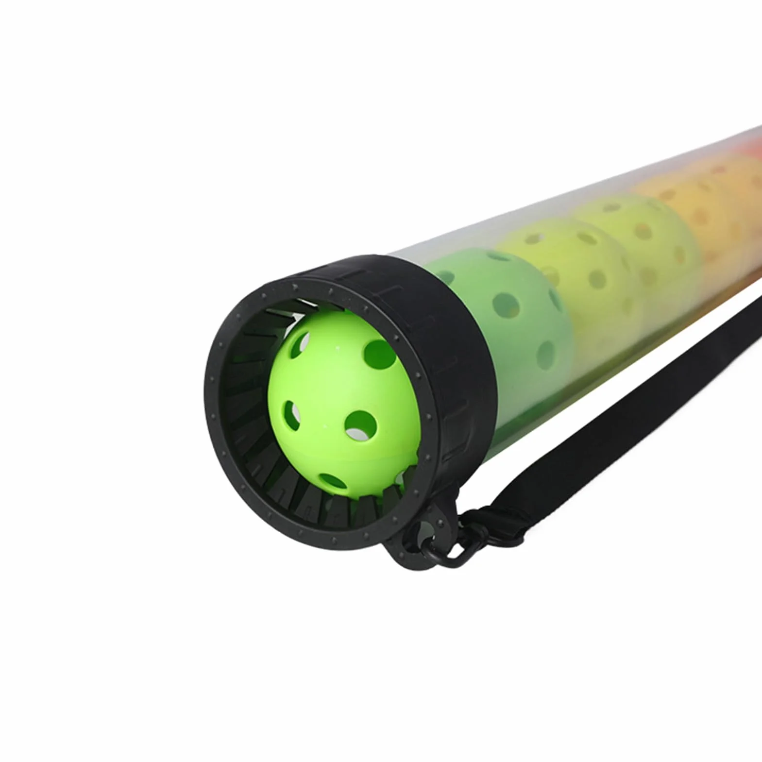 Retriever Tube de ramassage de grande capacité pour 12 balles, chariot transparent pour tennis, pickleball et golf