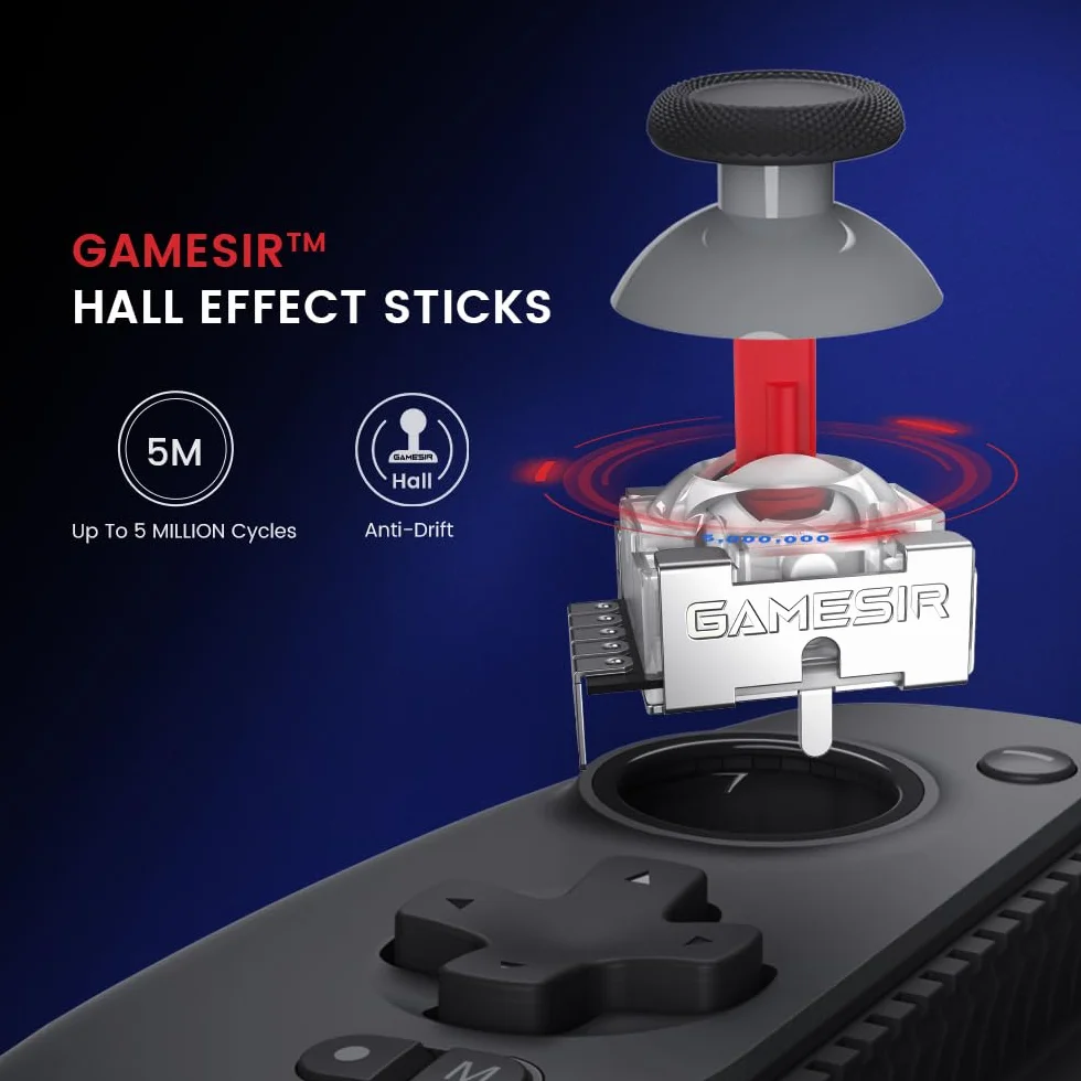 GameSir G8 Plus Manette de Jeu Mobile Bluetooth pour Switch & iOS & Android & Tablettes, Manette Sans Fil avec Joysticks/Gâchettes à Effet Hall, Jouez à Minecraft, Genshin Impact, Call of Duty Mobile