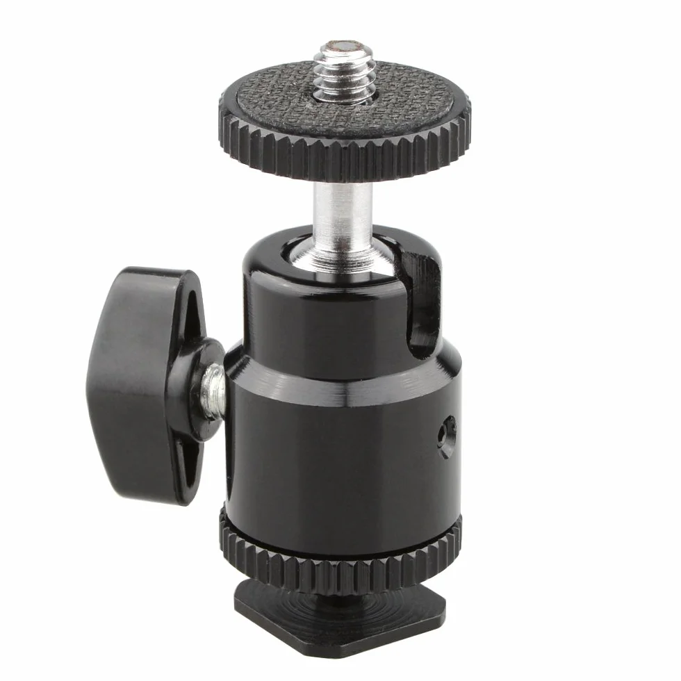 CAMVATE 1/4 Mini tête à rotule Flash Hot Shoe Support à vis for Trépied pour Appareil Photo