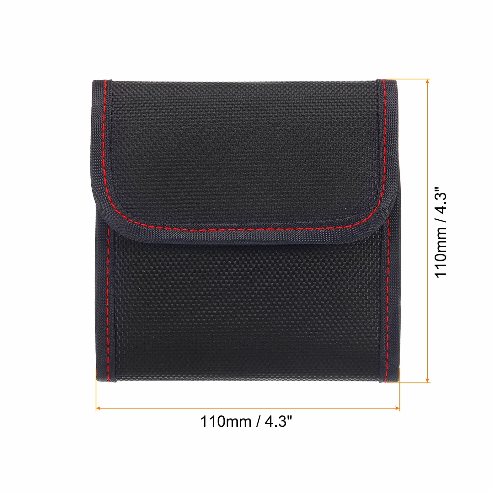 PATIKIL 82mm Caméra Filtre Boîtier, 2 Paquet 3 Poche Caméra Filtre Boîtier Poche Eau Résistant Antipoussière Filtre Porter Sac pour Photographie Filtre Stockage, Noir Red