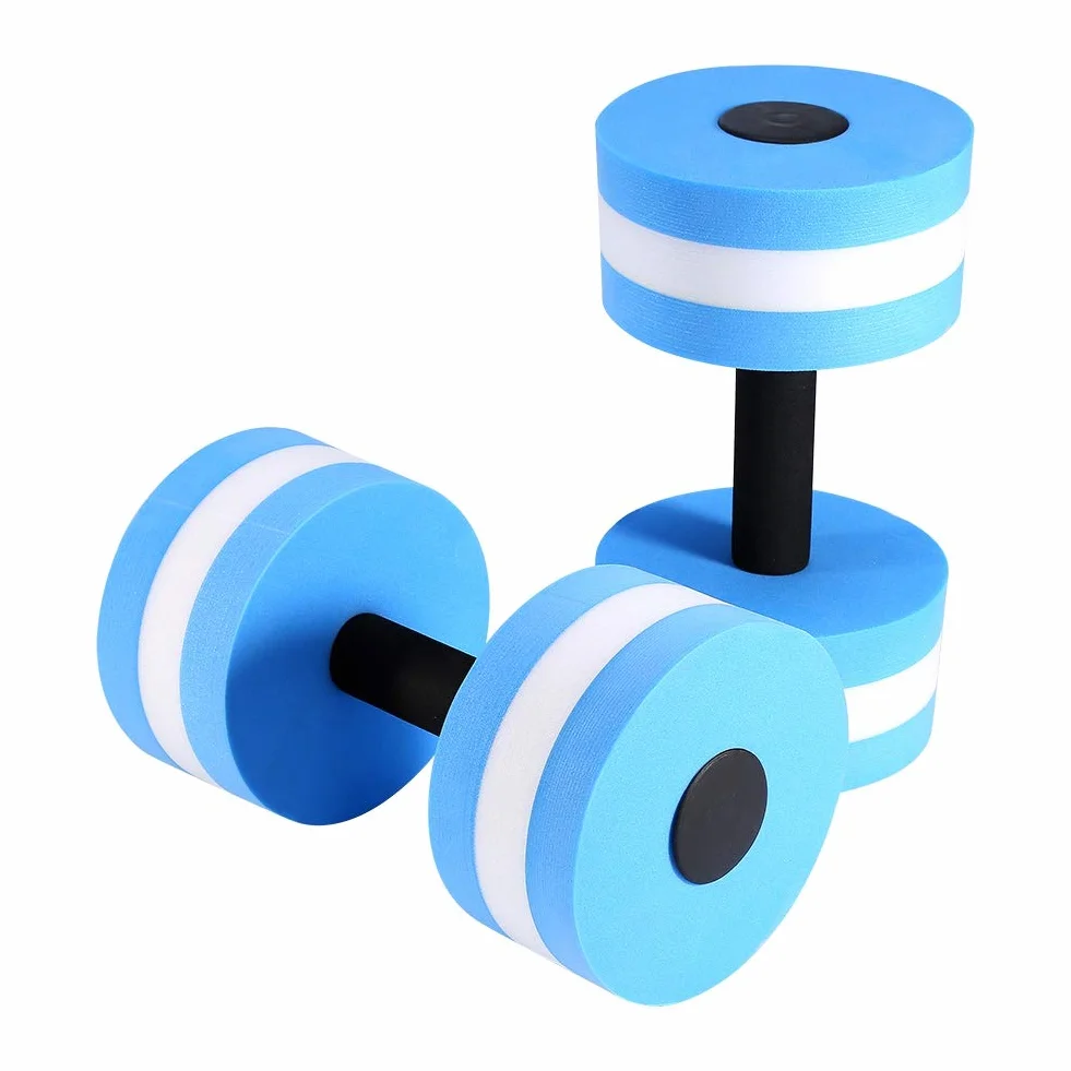 Lot de 2 haltères d'aquagym en mousse EVA pour l'aqua-fitness et l'hydrothérapie