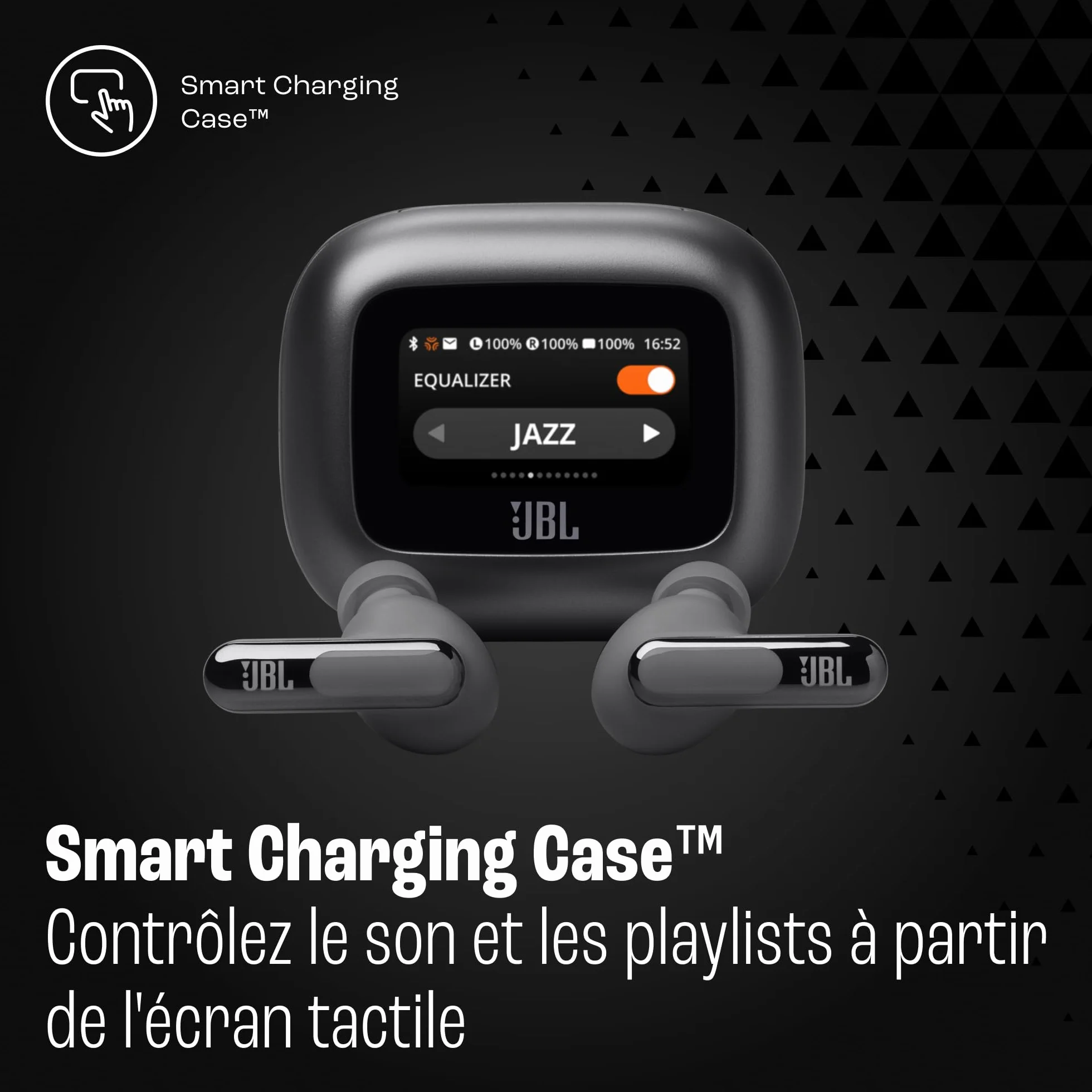 JBL Live Beam 3, Écouteurs sans fil avec oreillettes, Bluetooth, jusqu'à 48 h d'autonomie, Réduction de Bruit Active, son haute fidélité JBL Signature, étanches à l'eau IP55, noir