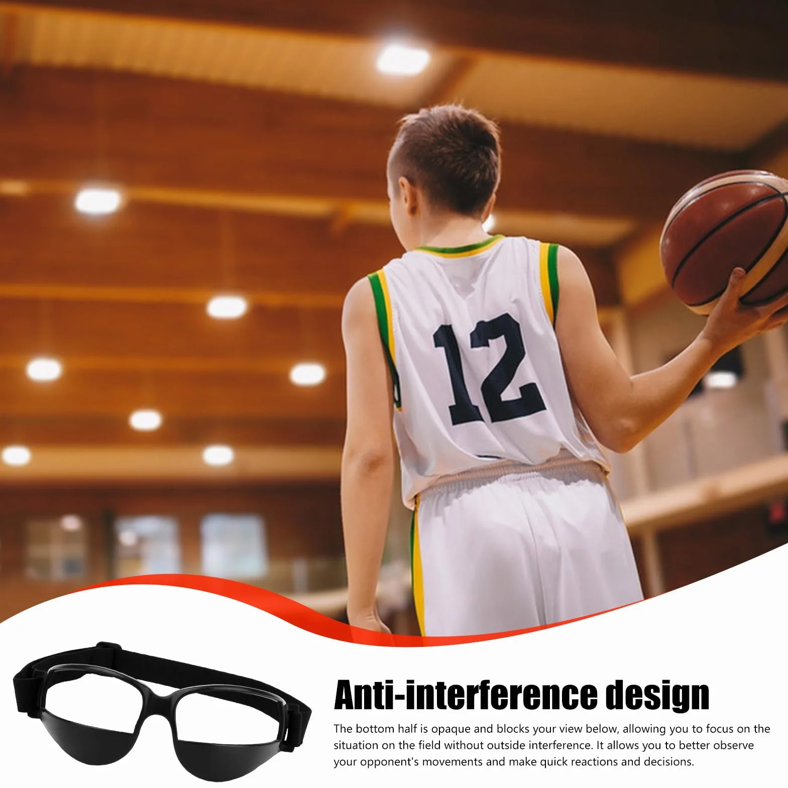Lunettes de Basket-Ball de Protection pour Dribble et Entraînement Sportif