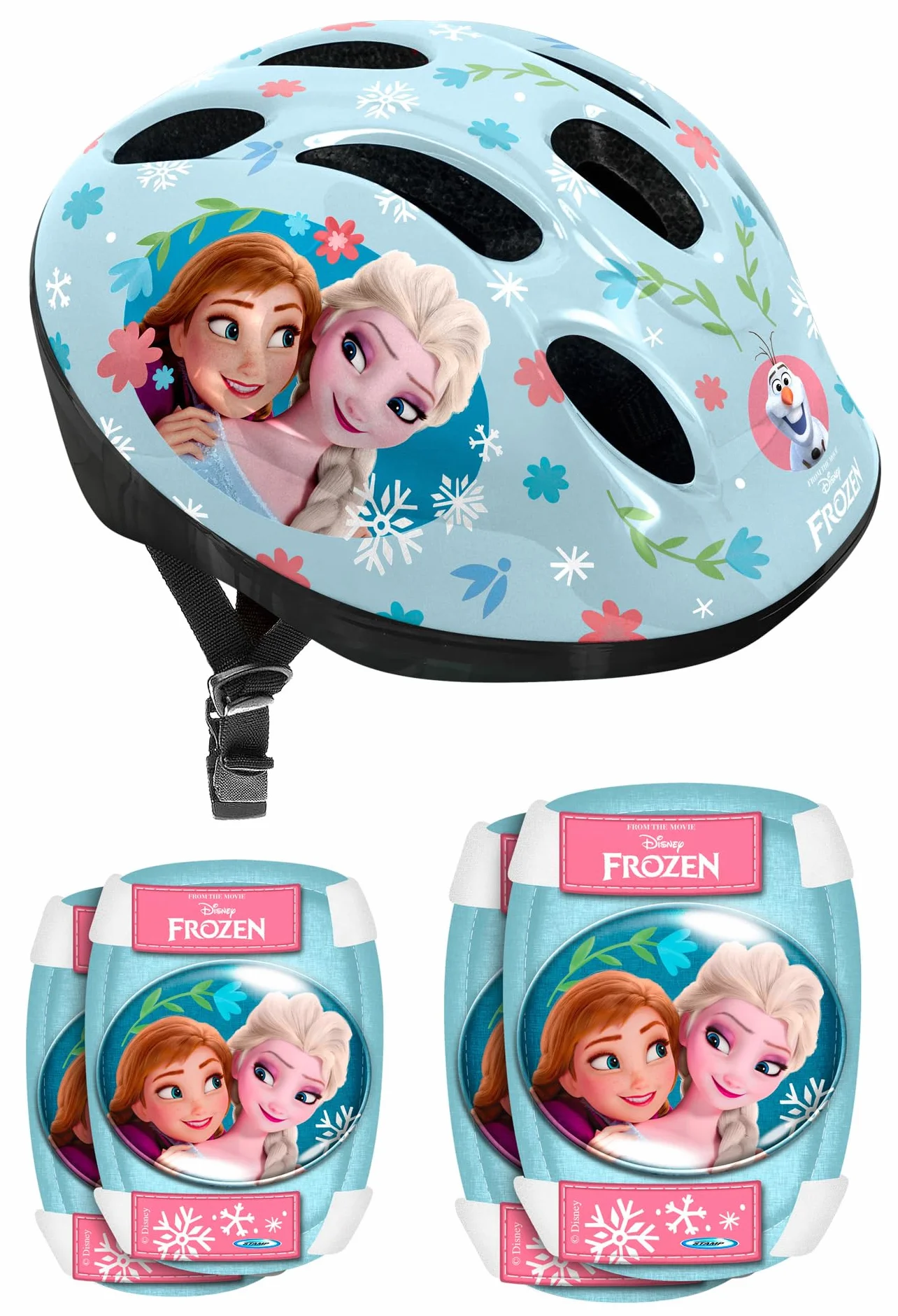 Reine des NEIGES Casque + Genouillères Coudières Enfant