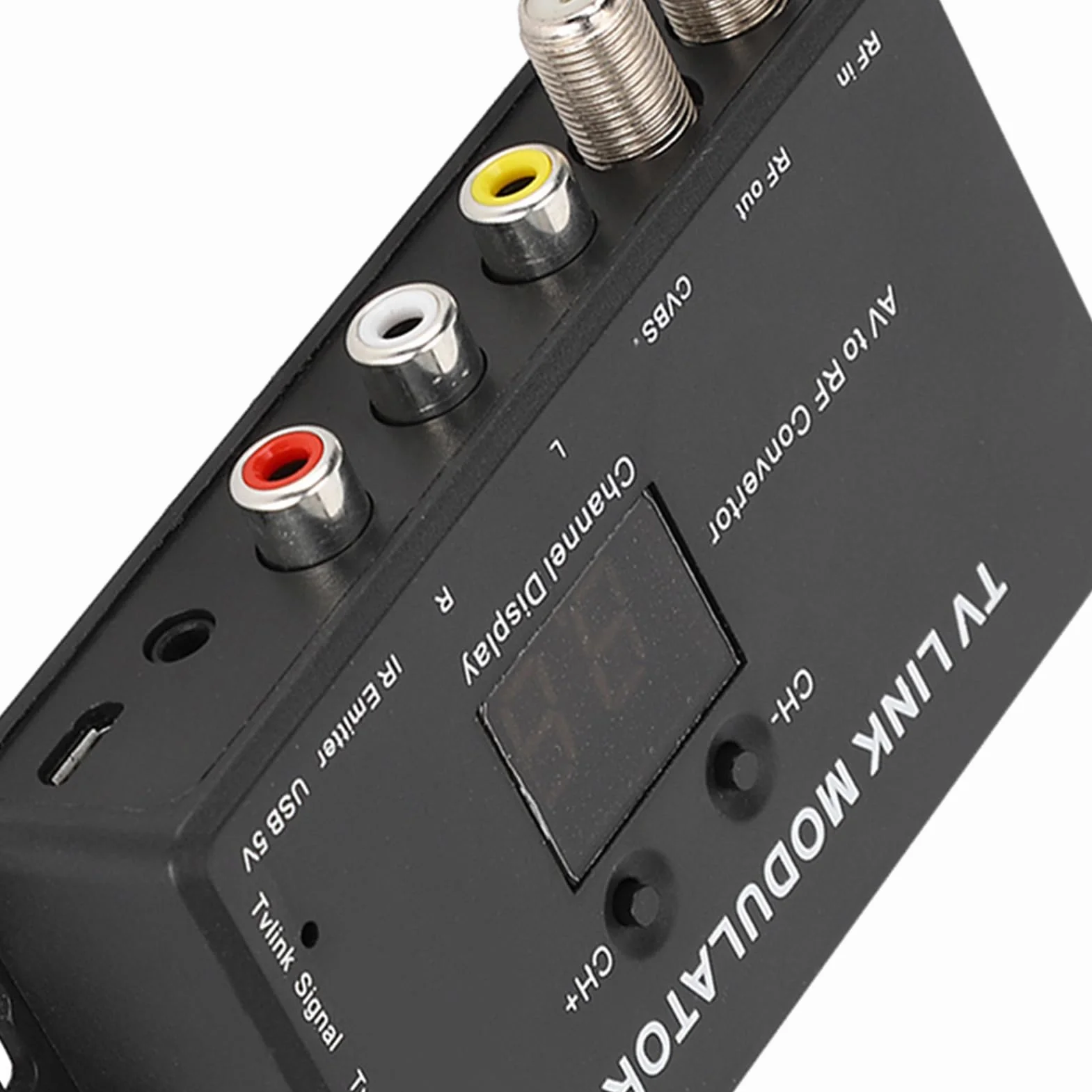 Modulateur UHF TM70 Convertisseur AV vers RF Mini Modulator Adaptateur HDMI avec Affichage de Canal