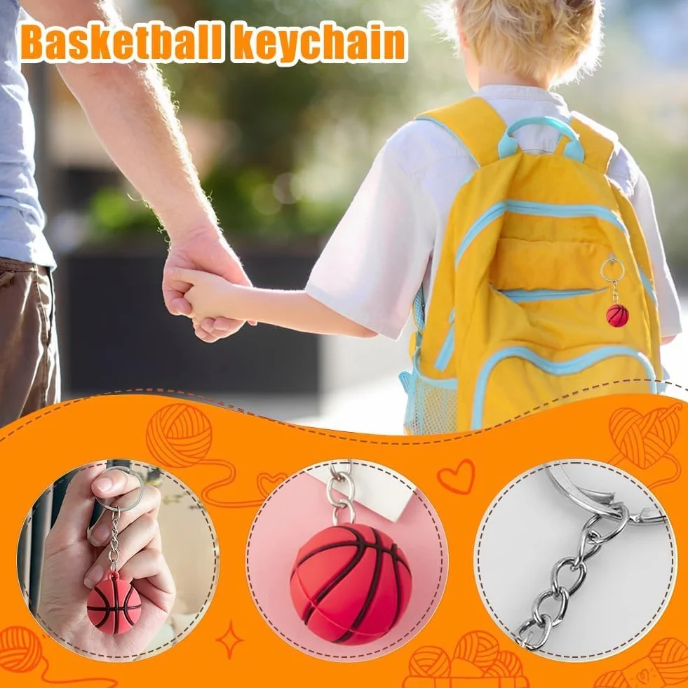 Peluche Basketball Poupée Porte-Clés Jouet Doux Cadeau Enfants