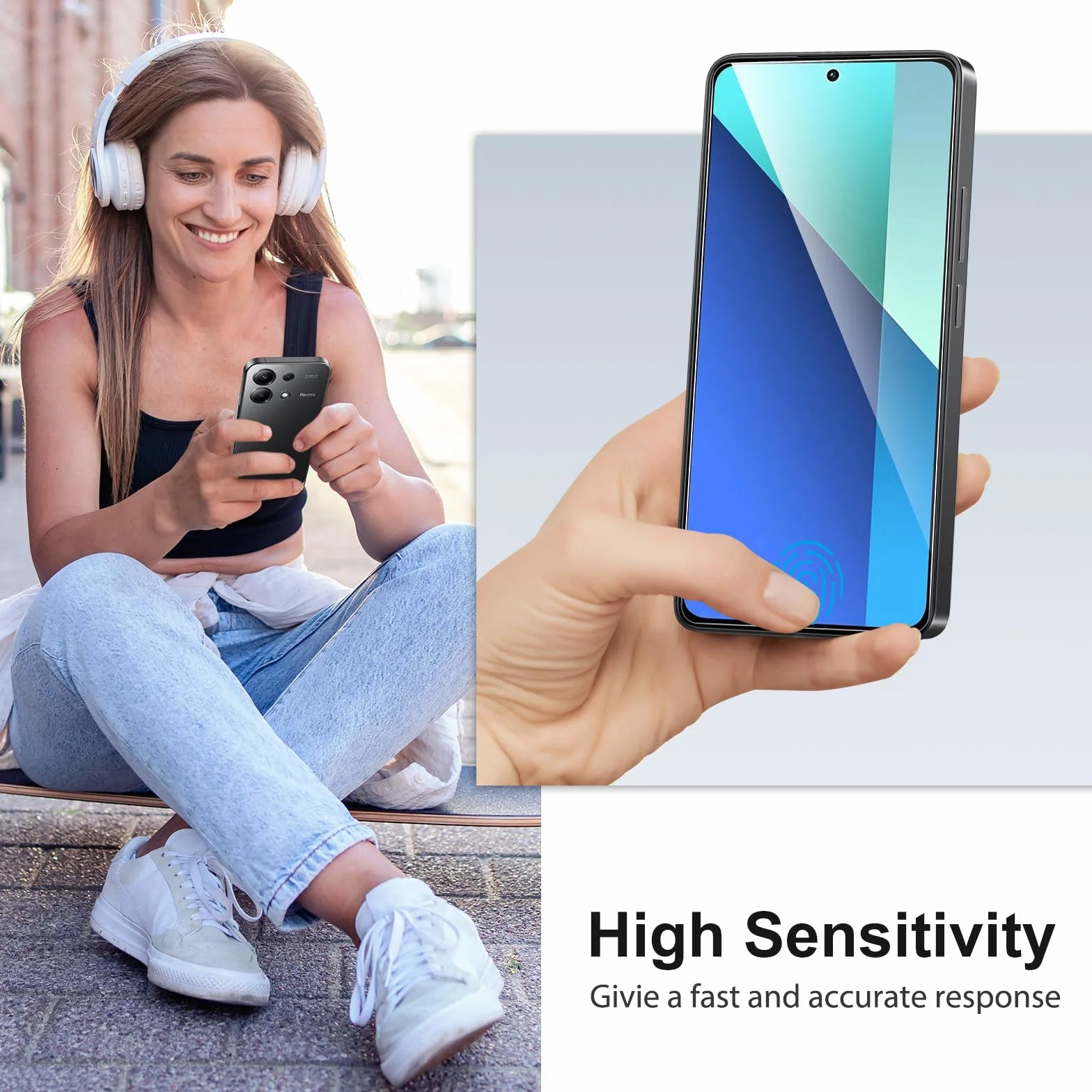 SPARIN Verre Trempé Pour Xiaomi Redmi Note 13 et Note 13 Pro 4G/5G (PAS Pro+) 6,67 Pouces, 3 Pièces Protection écran sans Bulles, 2.5D Vitre Protecteur, HD