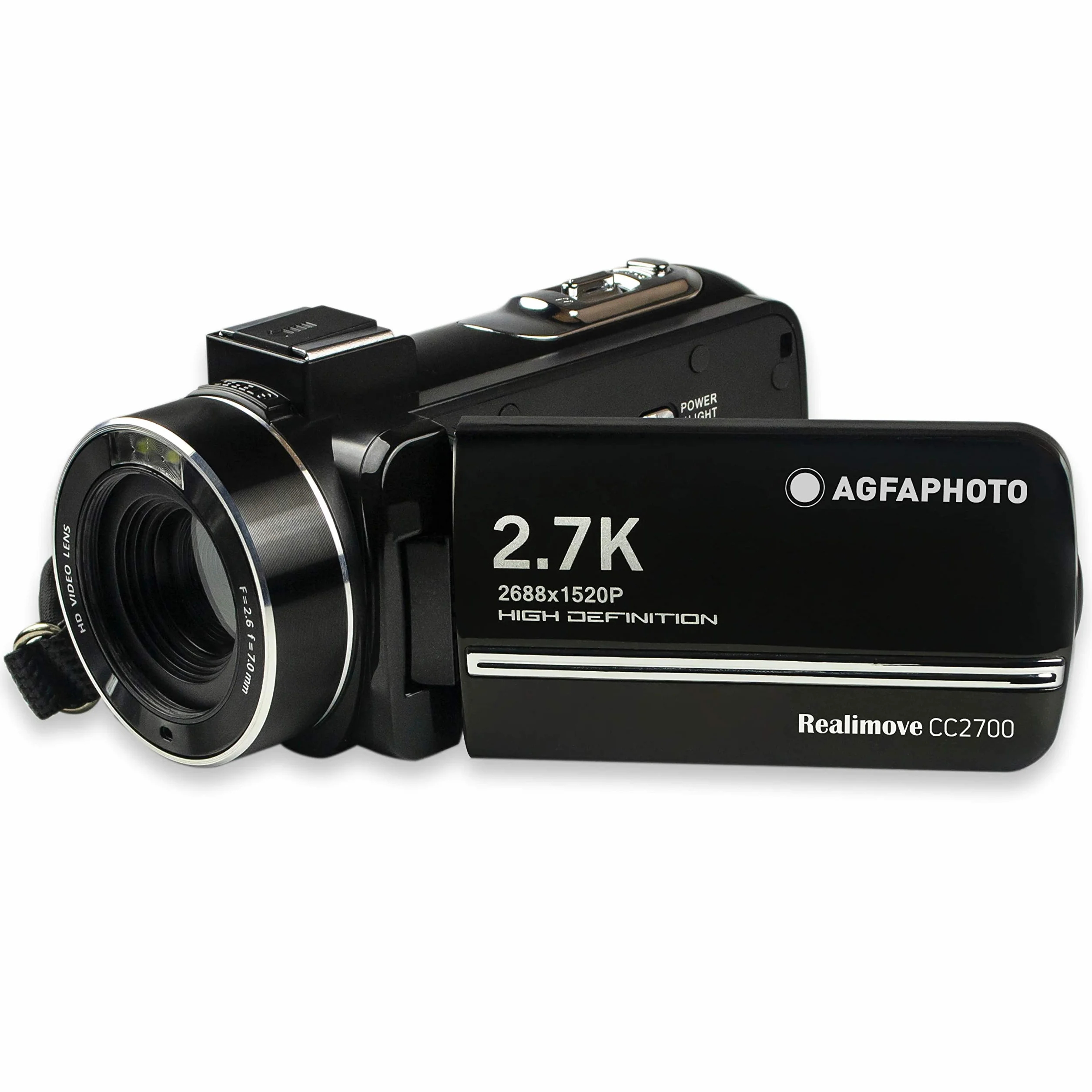 AgfaPhoto Realimove CC2700 Caméscope Numérique 2.7K 24MP Écran Tactile 3'' Zoom 18X Noir