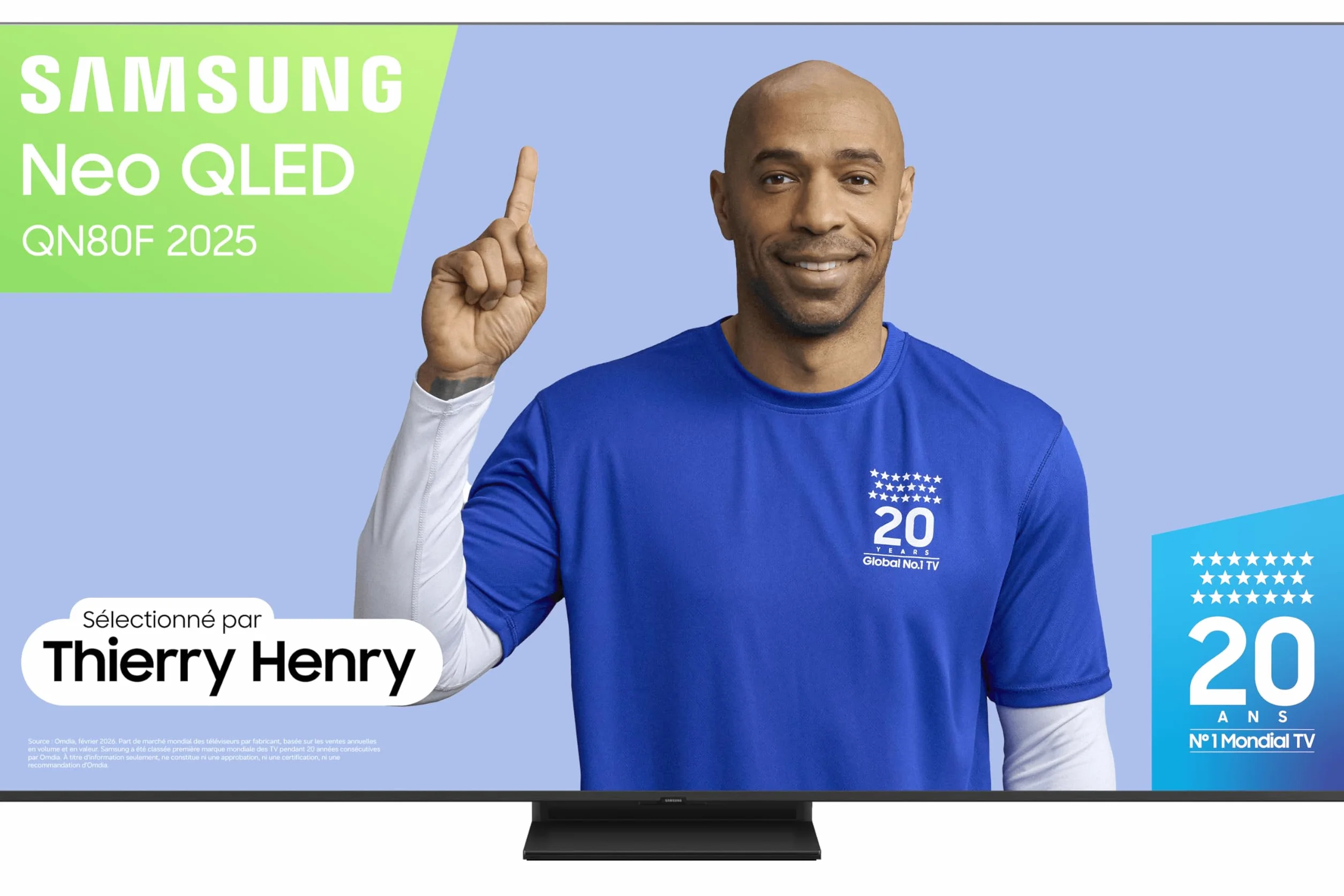 Samsung TV AI Mini LED 55 Pouces Neo QLED QN80F 4K Smart TV HDR Dolby Atmos
