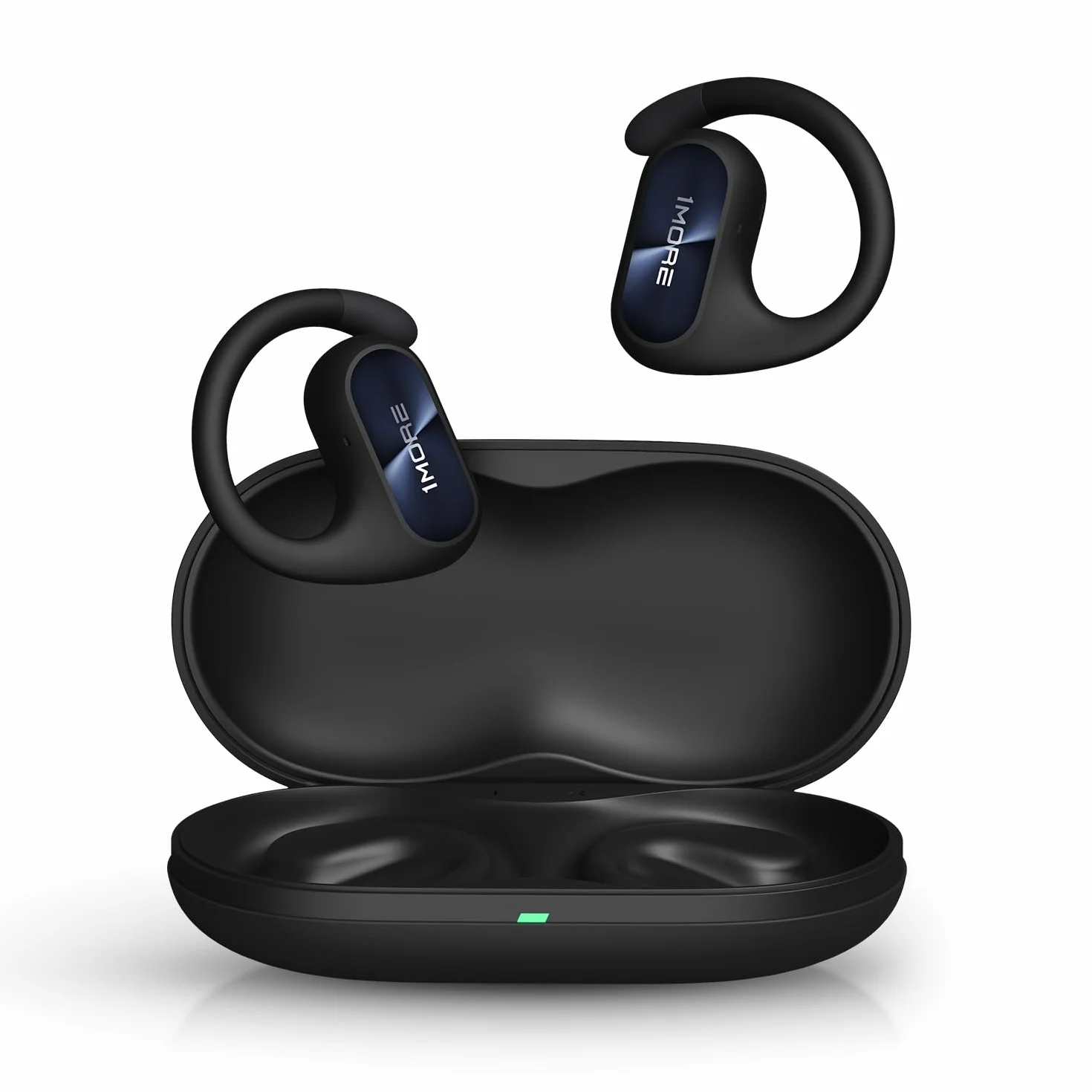 1MORE Fit SE S30 Casque Bluetooth sans Fil avec 4 Microphones pour des appels clairs, Design divisé avec Crochets d'oreille, IPX5, 30 Heures d'autonomie, Compatible avec iPhone et Android (Noir)