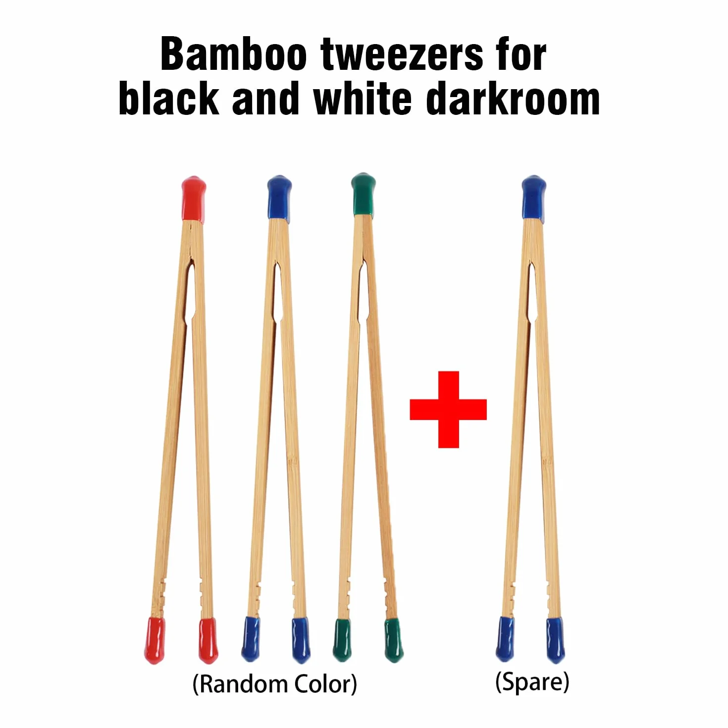 4 x Pinces de Laboratoire en Bambou Pinces pour Le développement en Laboratoire Photo Chambre Noire