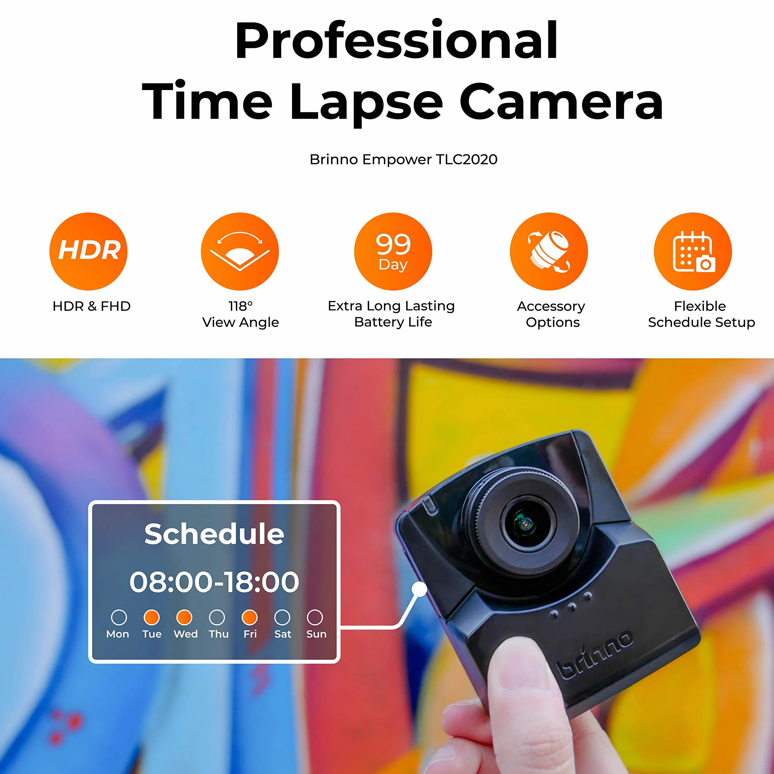 Brinno TLC2020 Mount Bundle Kit Vidéo Timelapse HDR IP67