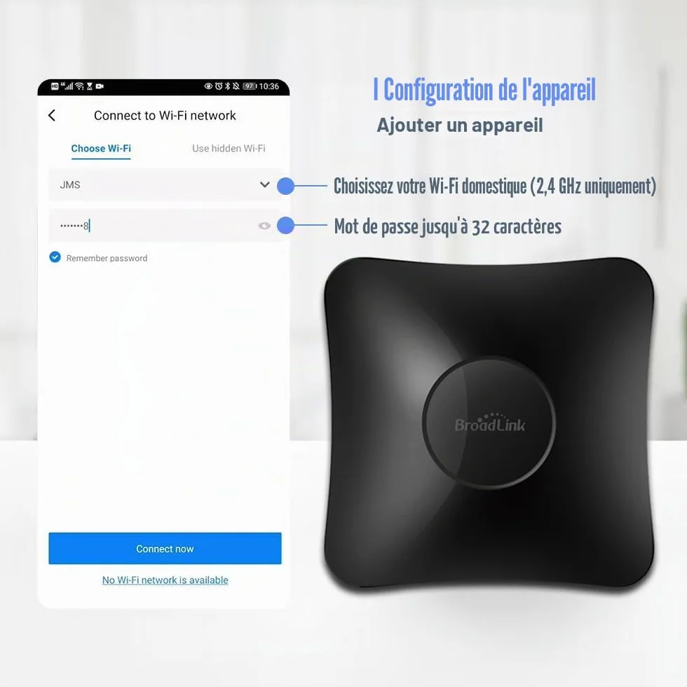 BroadLink RM4 Pro Télécommande Universelle IR/RF (Wi-FI 2.4GHz), Codes d’Apprentissage pour Maison Intelligente, TV, STB, AC, Rideaux, Compatible Alexa