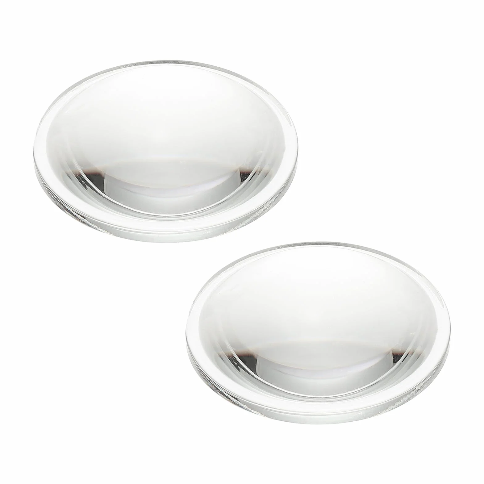 PATIKIL Diamètre 46mm Lentille Convexe Plate,2 Pcs Hauteur 13mm Verre Borosilicate Haut LED Lentille Optique Convexe Condenseur Avec Bord Pour Voiture Vélo Phare Projecteur,Transparent 3mm