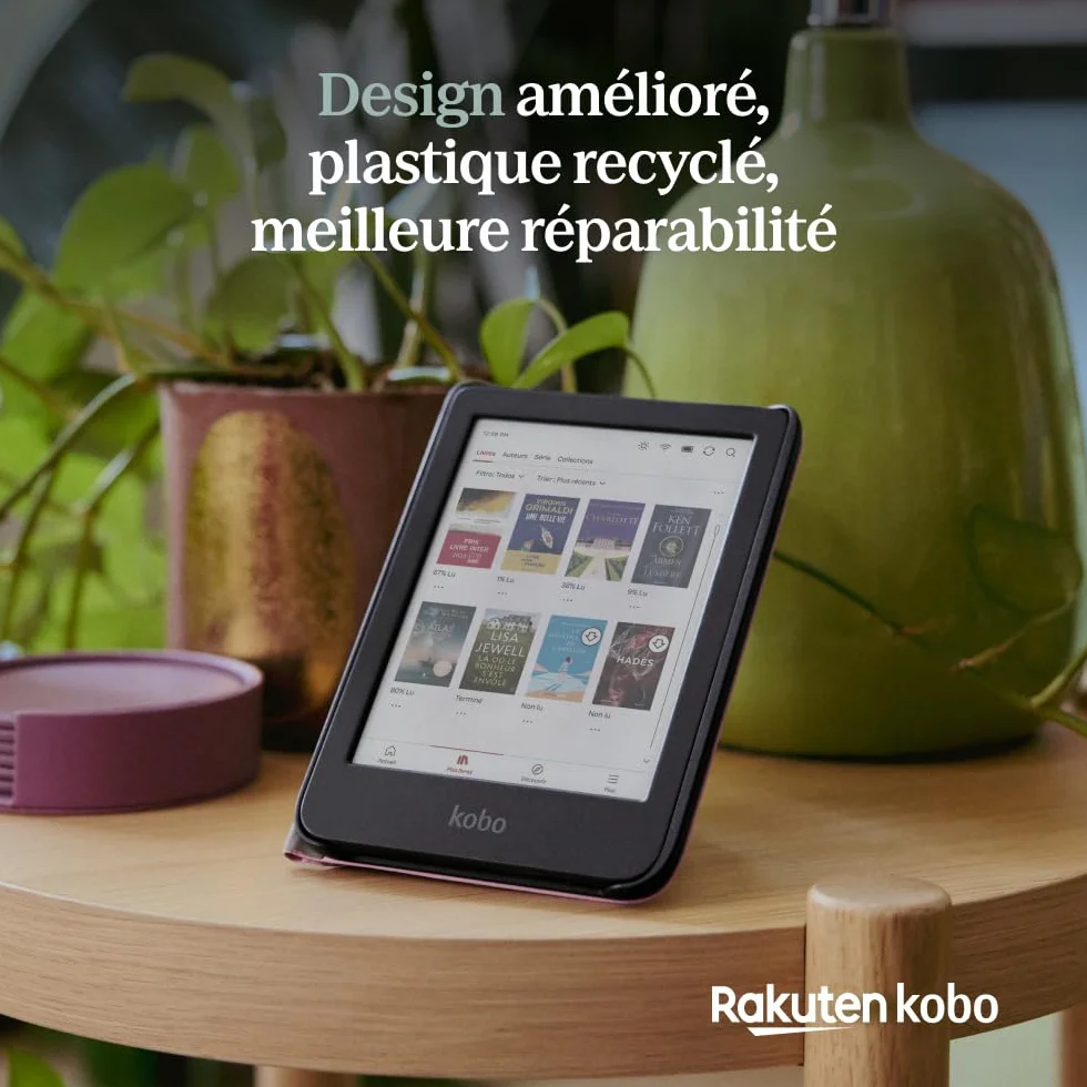 Kobo Clara Colour | Liseuse eBook Couleur | Écran Couleur E Ink Kaleido™ 3 sans Reflets de 6" | Option Mode Sombre | Étanche | Livres Audio | 16 Go de Stockage | Noir