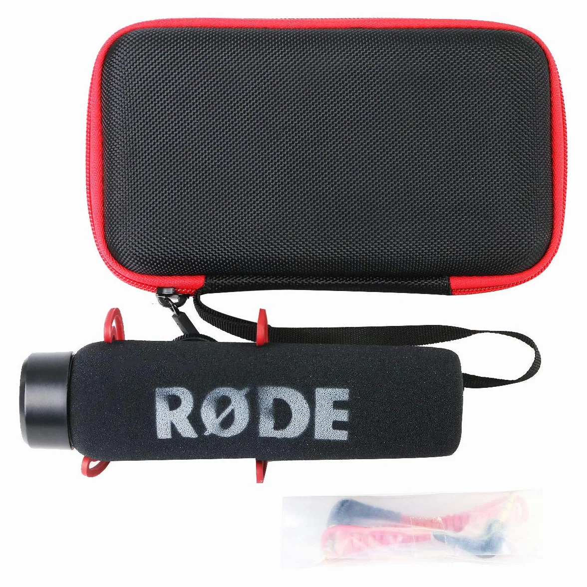 Aenllosi Dur Cas étui de Voyage Housse Porter pour RØDE Rode VideoMic GO Microphone(boîte Seule)