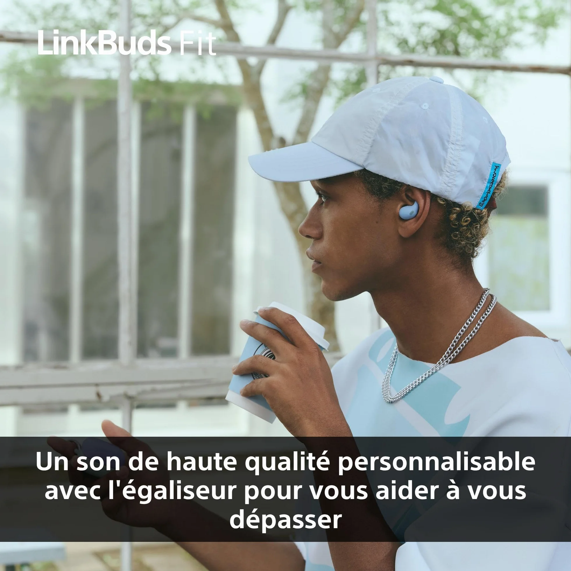 Sony LinkBuds Fit - Ecouteurs Bluetooth sans Fil à réduction de Bruit - Confortables, IPX4, Hi-Res Audio, Mode Ambient Sound, 21h d'autonomie, Connexion multipoint, iOS et Android - Vert