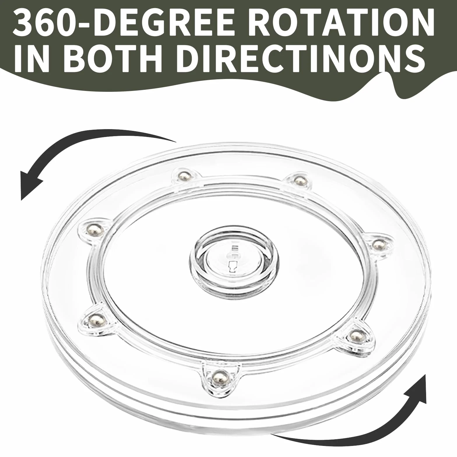 Plateau Tournant, 4 Pièces Plateau Tournant TV Universel 15 cm Plateau Rotatif Transparents 360° Pivotant Support Pivotant pour Plantes à Bonsaï TV Moniteurs