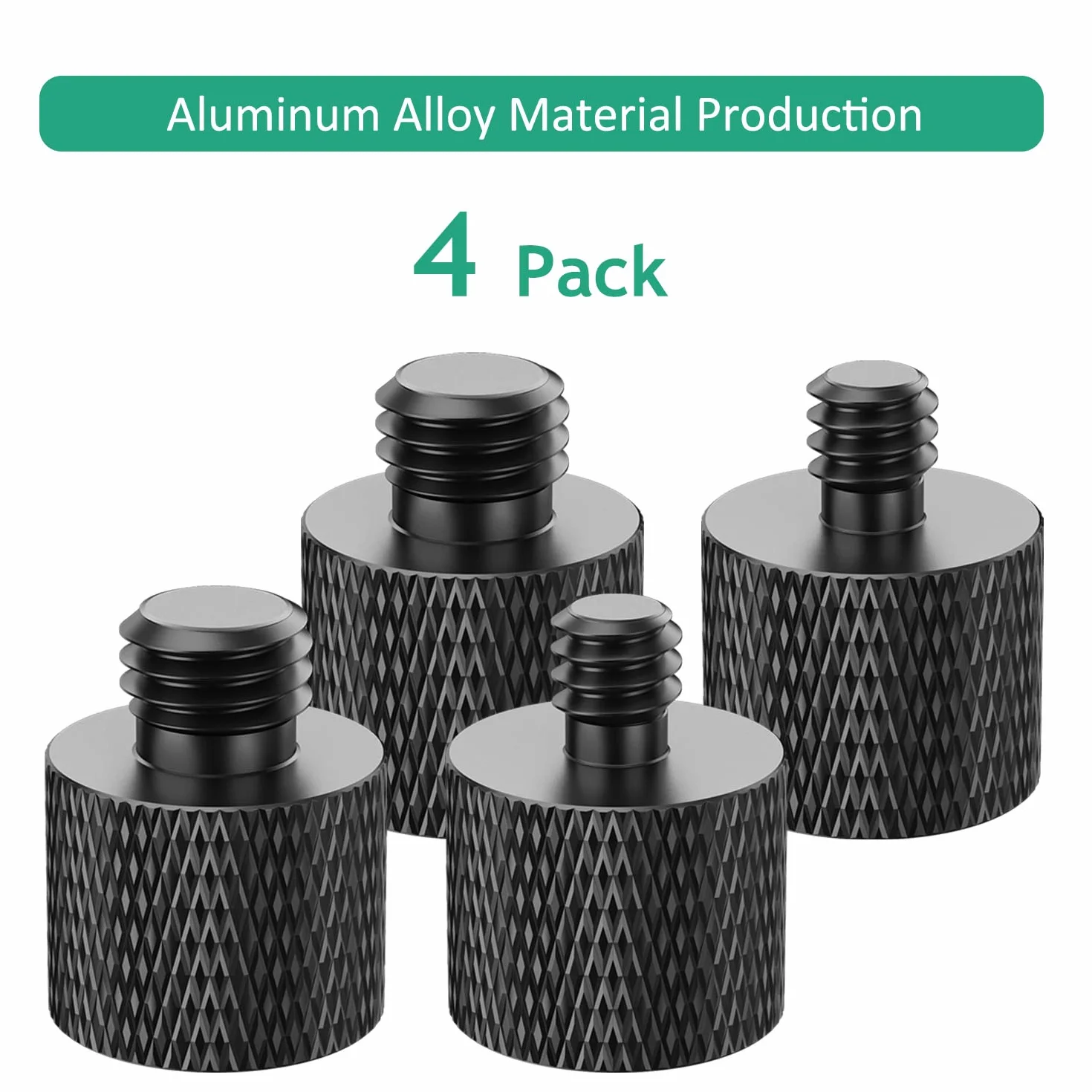 4 Pièces Adaptateur de Vis de Caméra Filetage 1/4" Femelle à 3/8" Mâle et 3/8" Femelle à 1/4" Mâle Adaptateurs Trépied de Microphone pour Trépied de Caméra, Monopode, Support de Mic