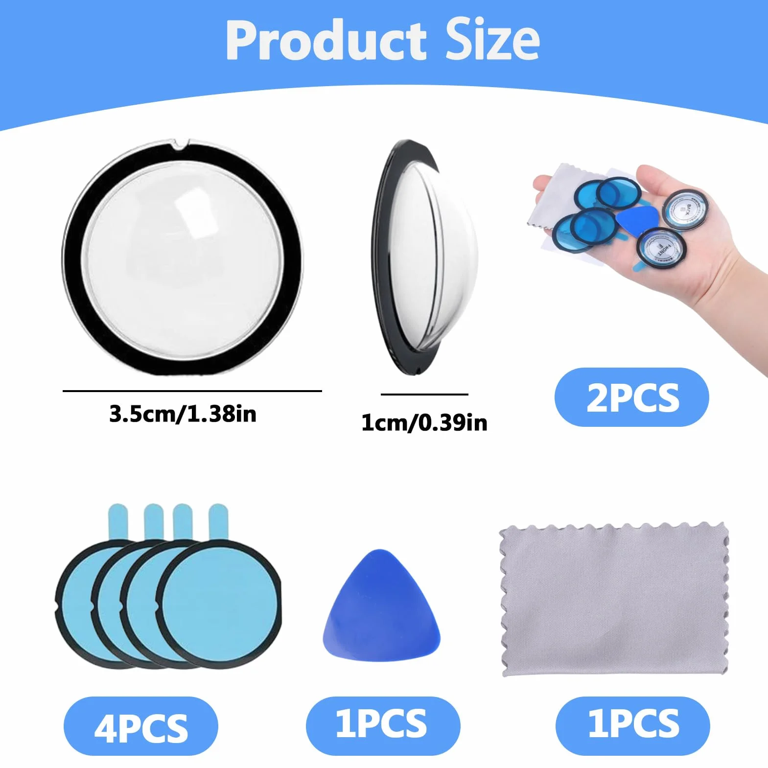 Protecteurs de Lentille Panoramique pour Insta360 X3, Protège Objectif en PC Double, Lentilles de Protection Insta 360 X3 Accessoires, Anti-Rayures et Anti-Poussière, Facile à Installer