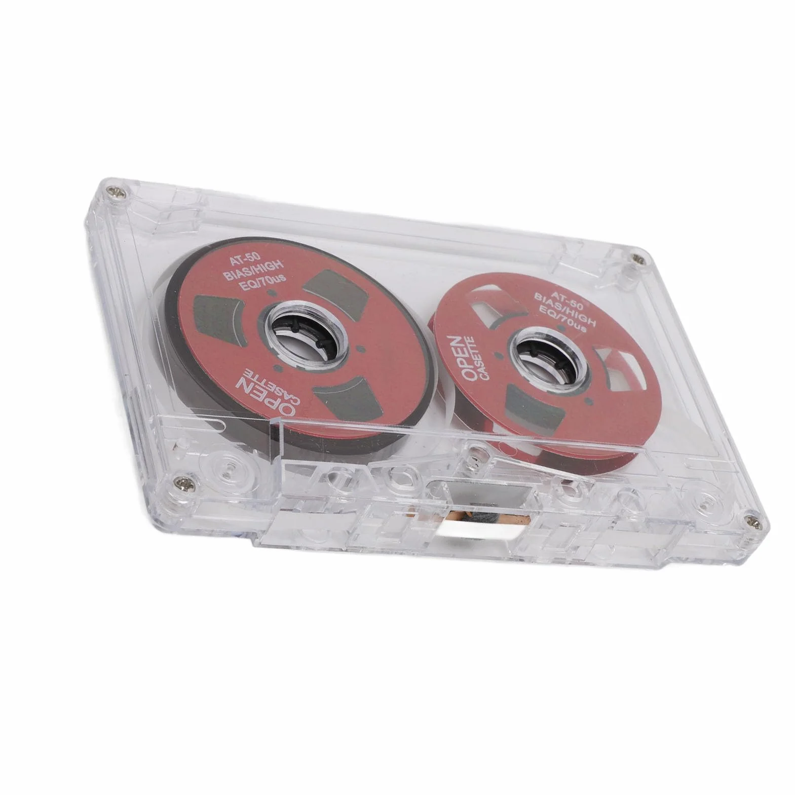 Cassette Vierge Audio Bobine à Bobine 50 Minutes Double Face Rouge