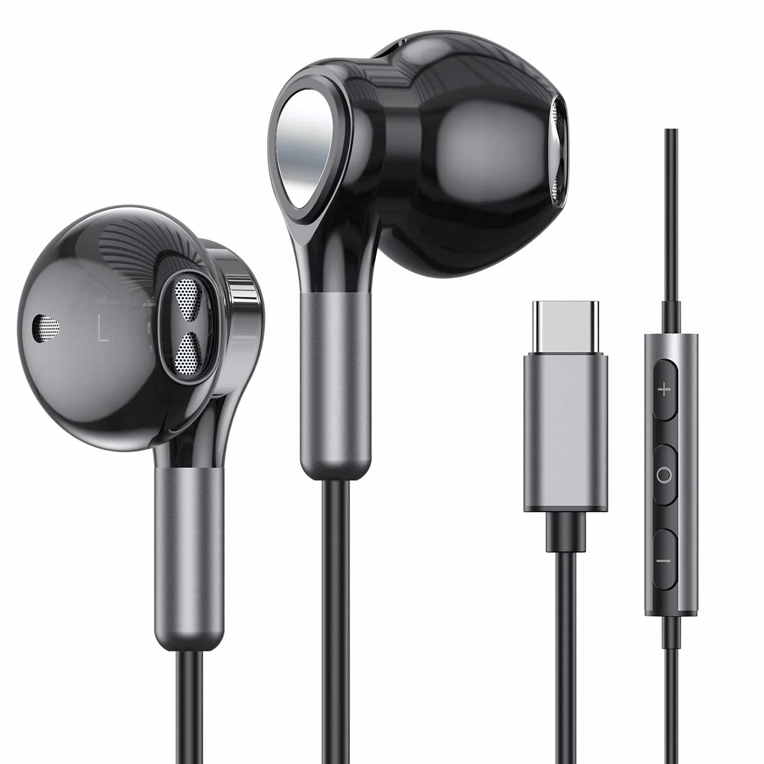 Ecouteur USB C pour Samsung Galaxy S25 S23 S24 S22 Ultra S21 S20 A54 A55, Écouteurs USB Type C Intra Auriculaires avec Micro et contrôle du Volume pour iPhone 17 16 15 Plus Pro Max, Pixel 9, iPad Pro