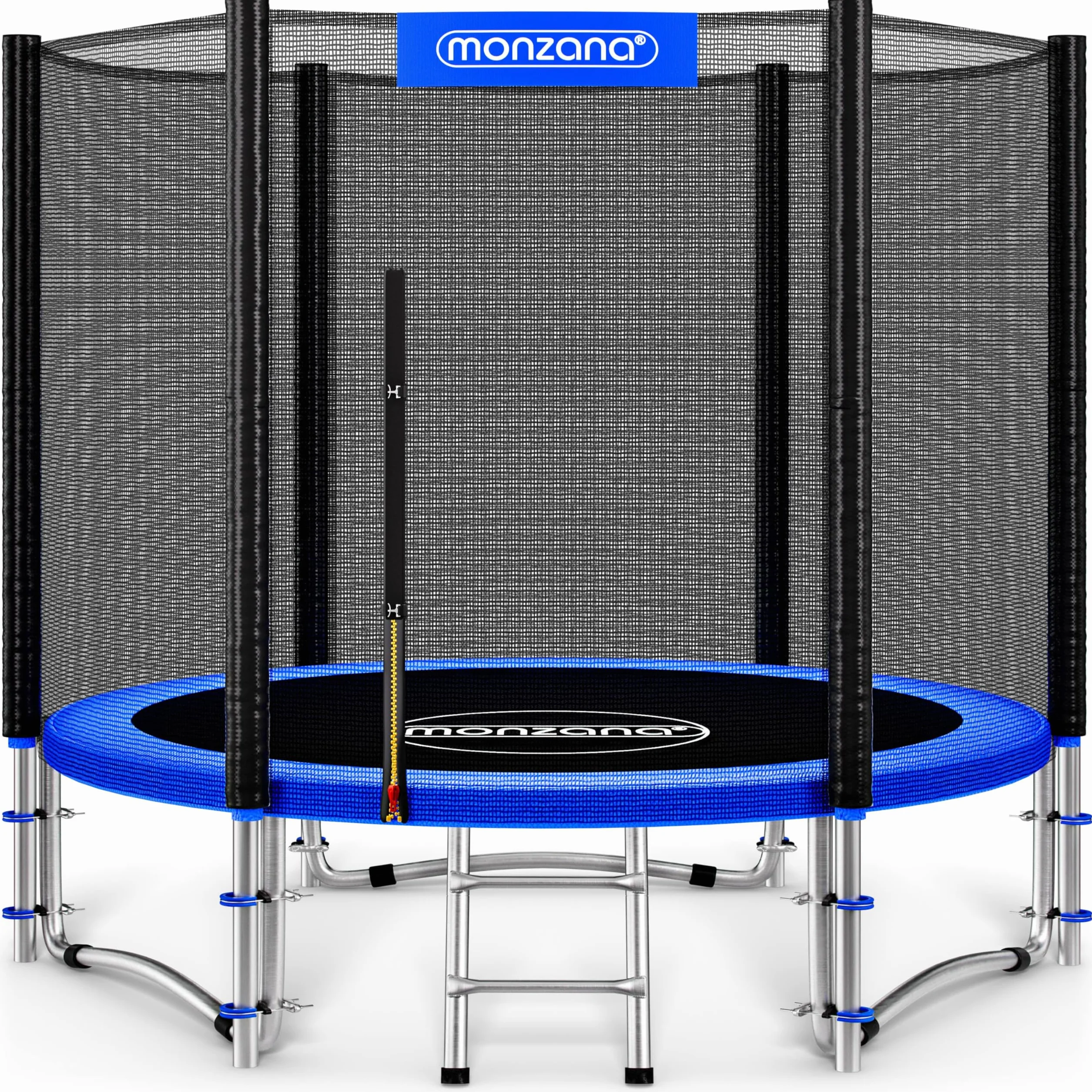Monzana Trampoline certifié TÜV SÜD GS Set Complet Filet de sécurité Échelle Protection des Bords Extérieur Enfants